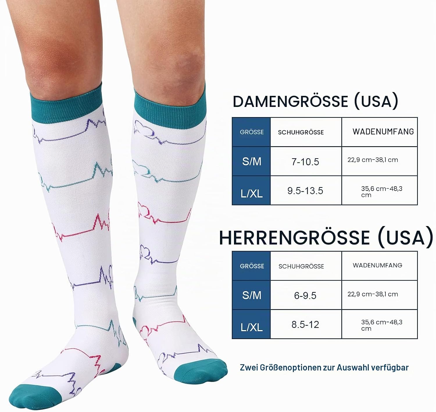 Detalle 2 de DRESHOW Kompressionsstrümpfe – Multicolor Combo für Damen & Herren