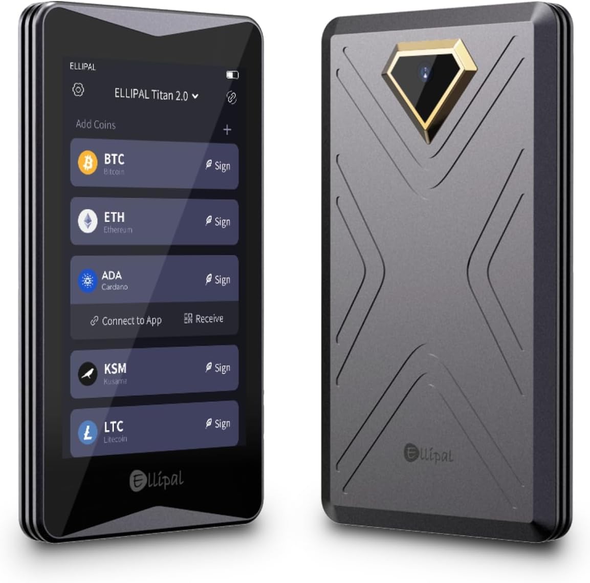 Detalle de ELLIPAL Titan 2.0 crypto cold wallet