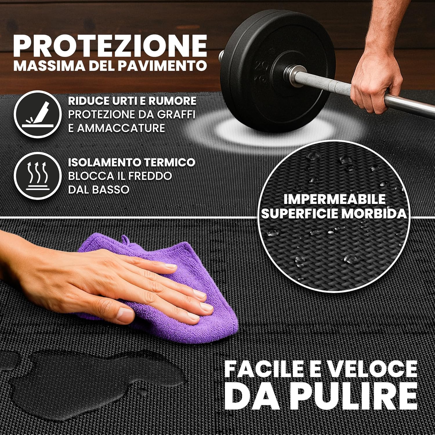 Thumbnail 6 de Tappeto Palestra in puzzle con EVA incastro (tatami gomma) per home gym e attrezzi