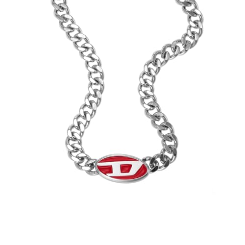 Thumbnail 3 de Diesel Collier pour homme en acier inoxydable 2 tons avec fermoir mousqueton