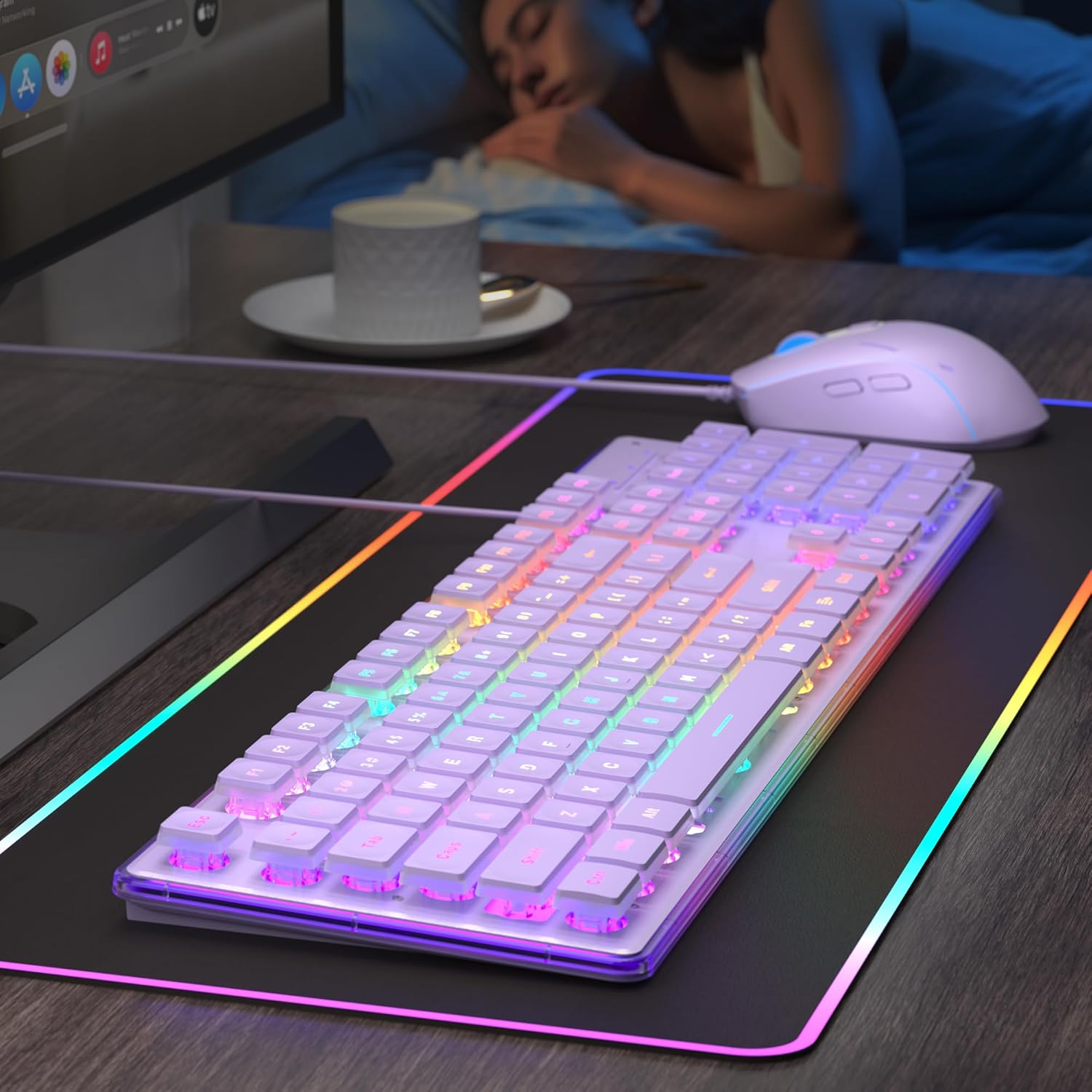 Thumbnail 3 de MageGee GK970 Purple Gaming Keyboard and Mouse Combo