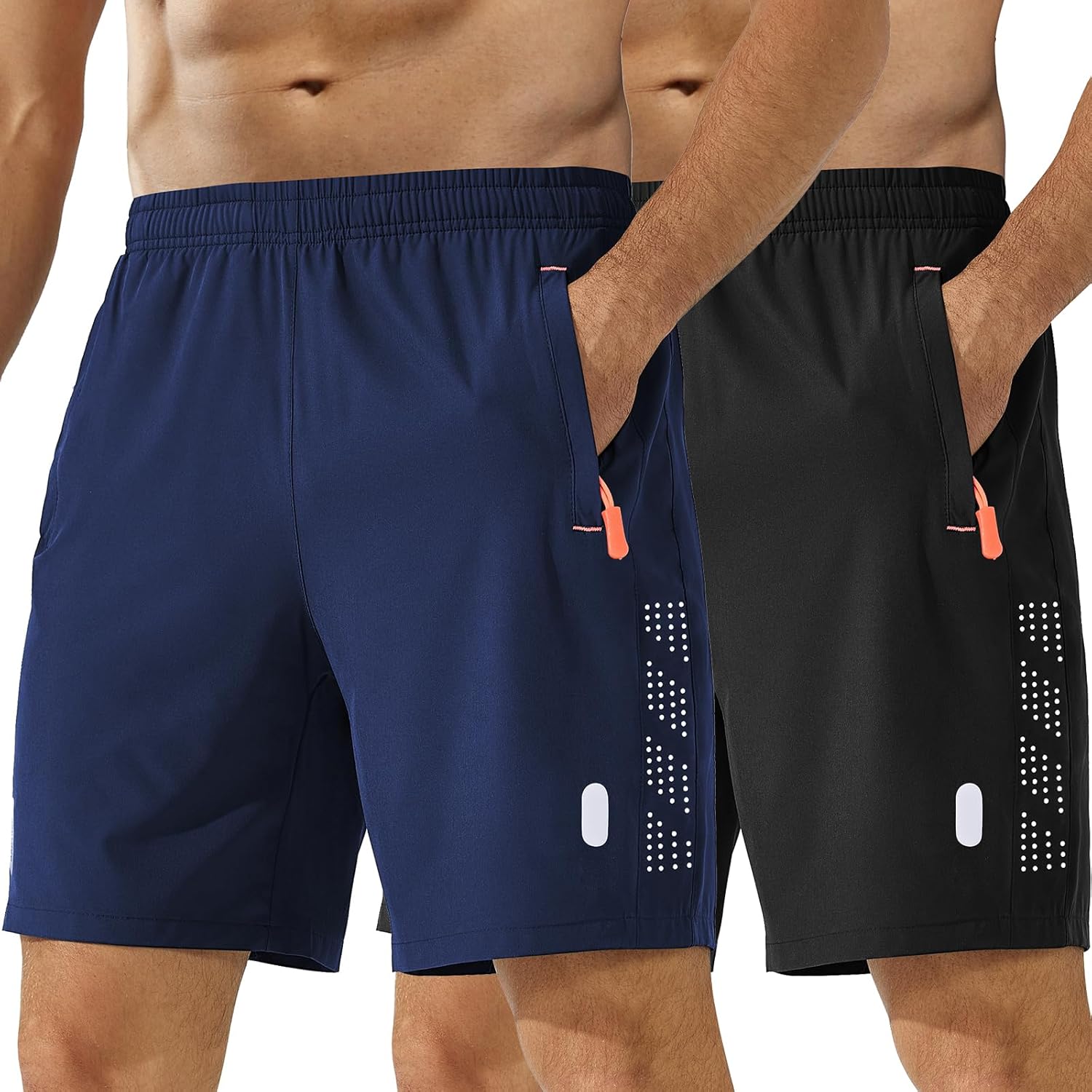 Thumbnail 5 de kuzwufs Herren Sporthose – Kurze, atmungsaktive Dry-Fit Trainingsshorts im 2er Pack
