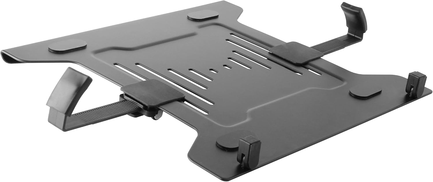 Detalle de PureMounts Adapt-NB Plaque Adaptateur VESA Universel pour Laptop—75x75/100x100, Noir