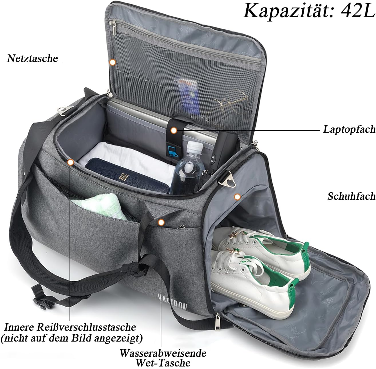 Thumbnail 2 de Sports duffle bag 42L with wet pocket