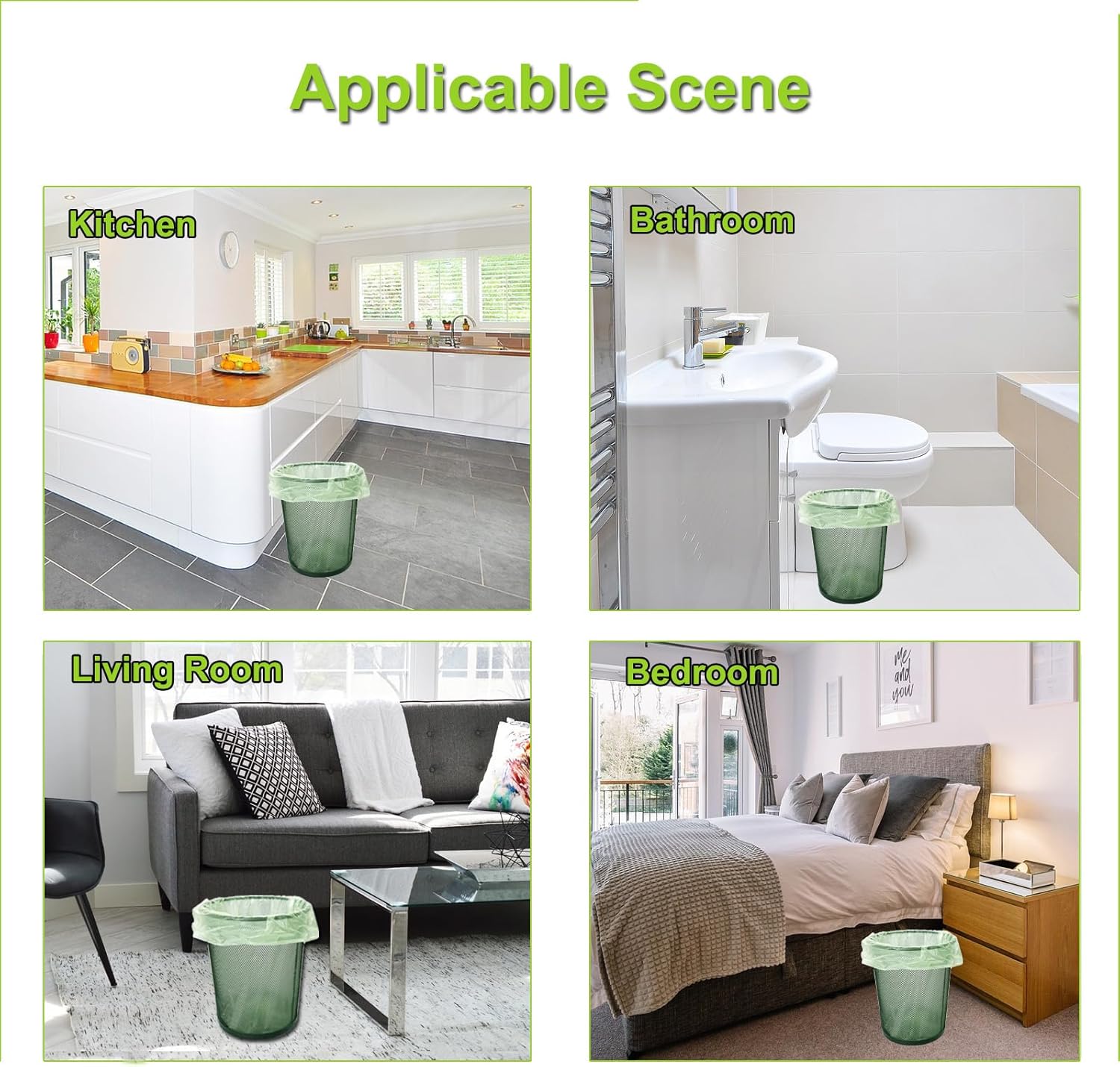 Thumbnail 6 de Kitbest 120 x Biomüllbeutel 10 Liter (45 x 50 cm) – kompostierbare Bioabfall-Tüten für Küche & Haushalt