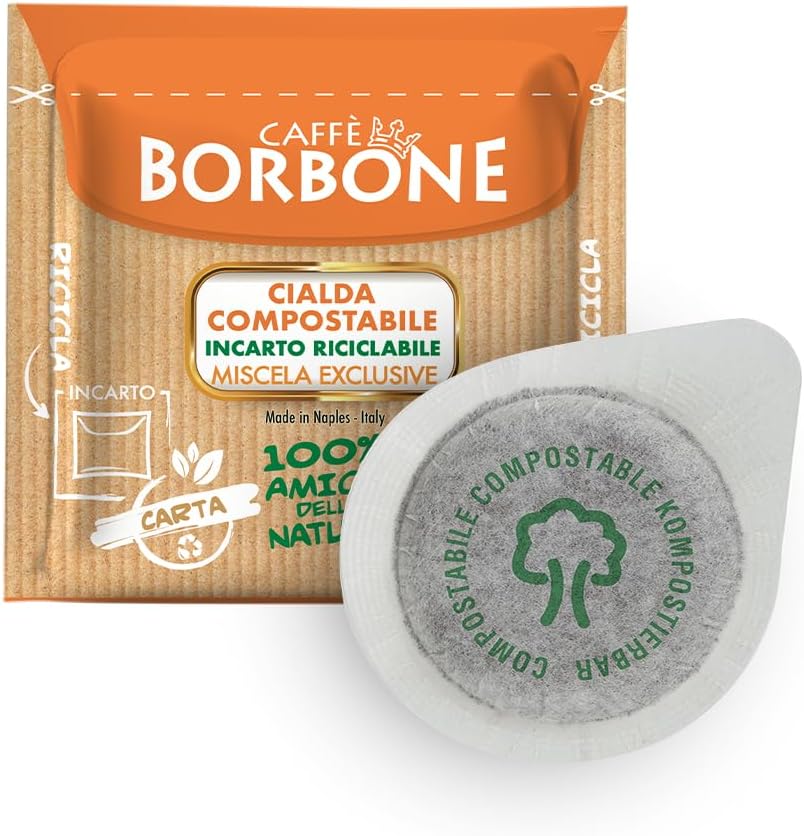 Detalle de Caffè Borbone Exclusive Coffee Blend Compostable Pod – 170 x 44mm ESE Pods