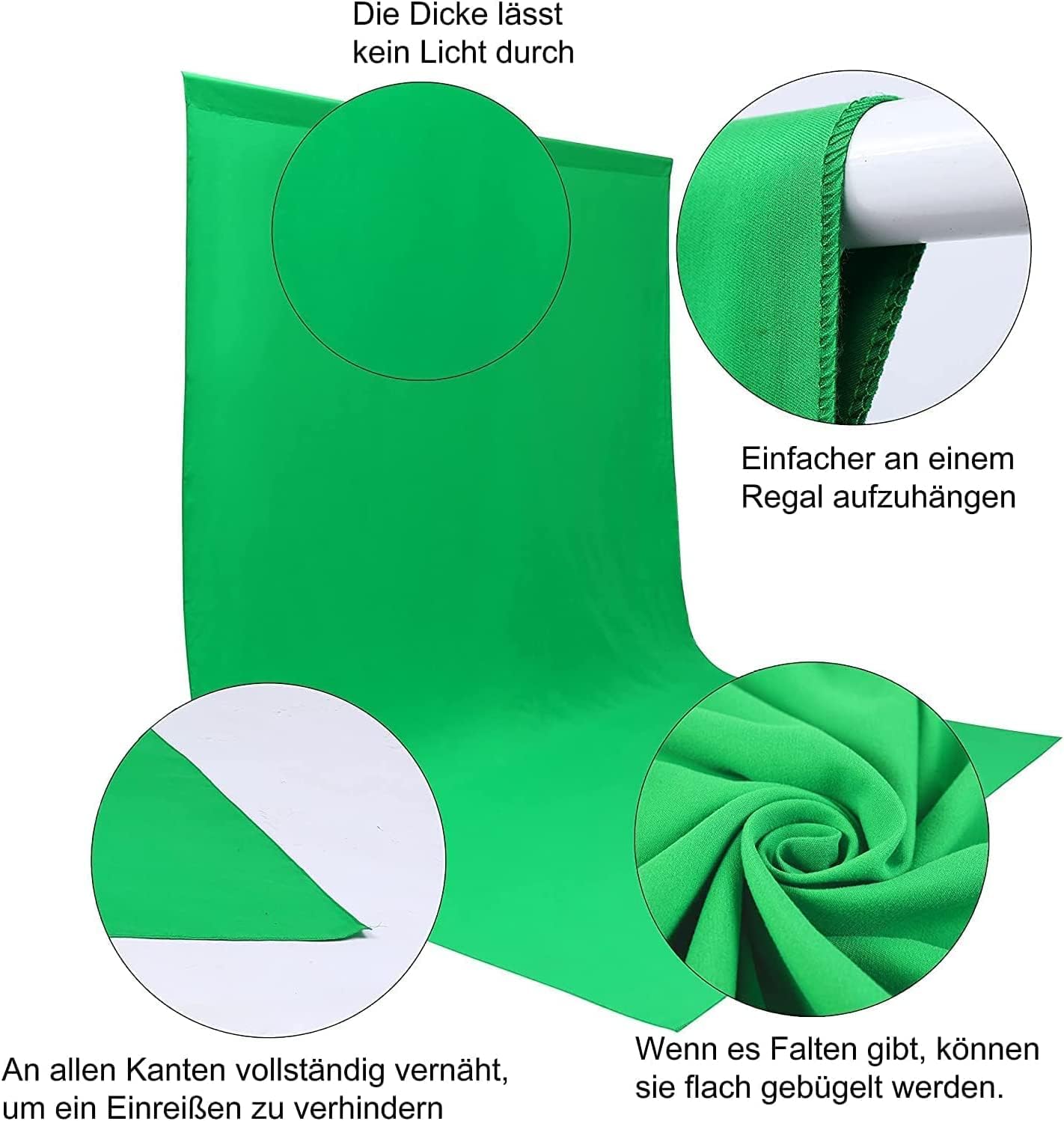 Detalle 2 de Oinvs Green Screen 1.8x2.8m backdrop