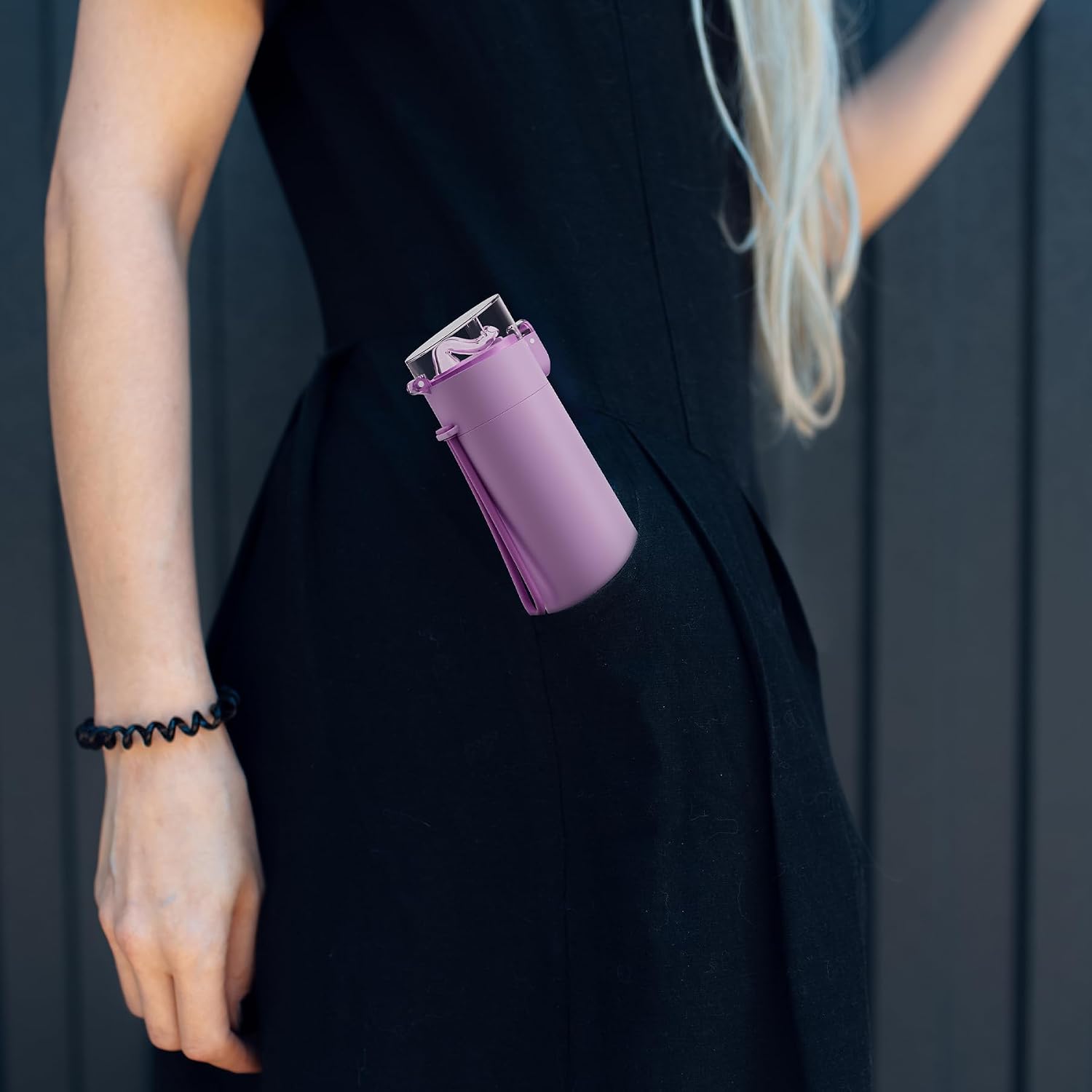 Thumbnail 6 de Exllena Small Water Bottle 270ml with Straw (Pink) – Leak-Proof 1-Hand Flask