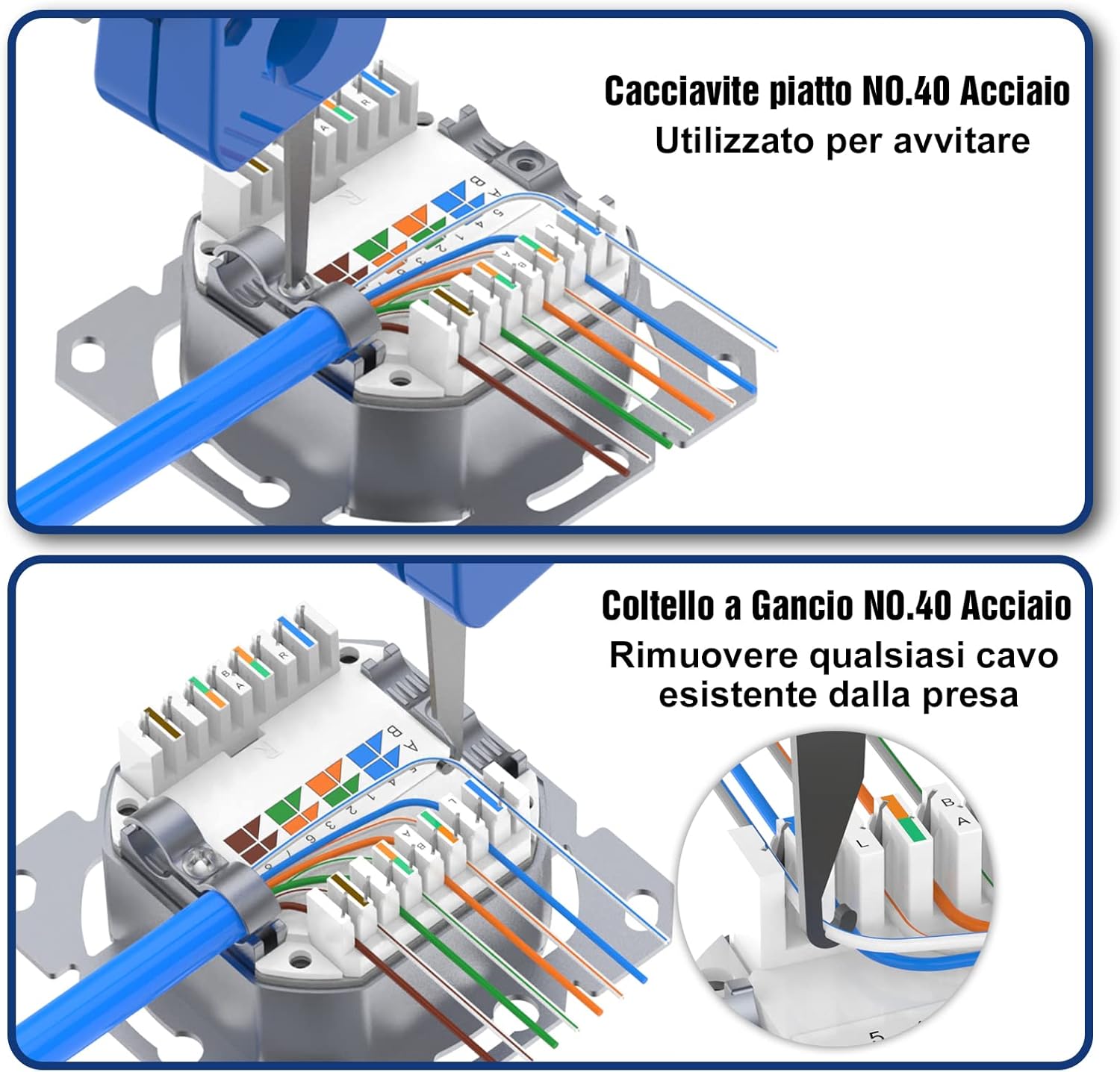 Thumbnail 3 de VCELINK G602BL Attrezzo Punch Down per RJ45