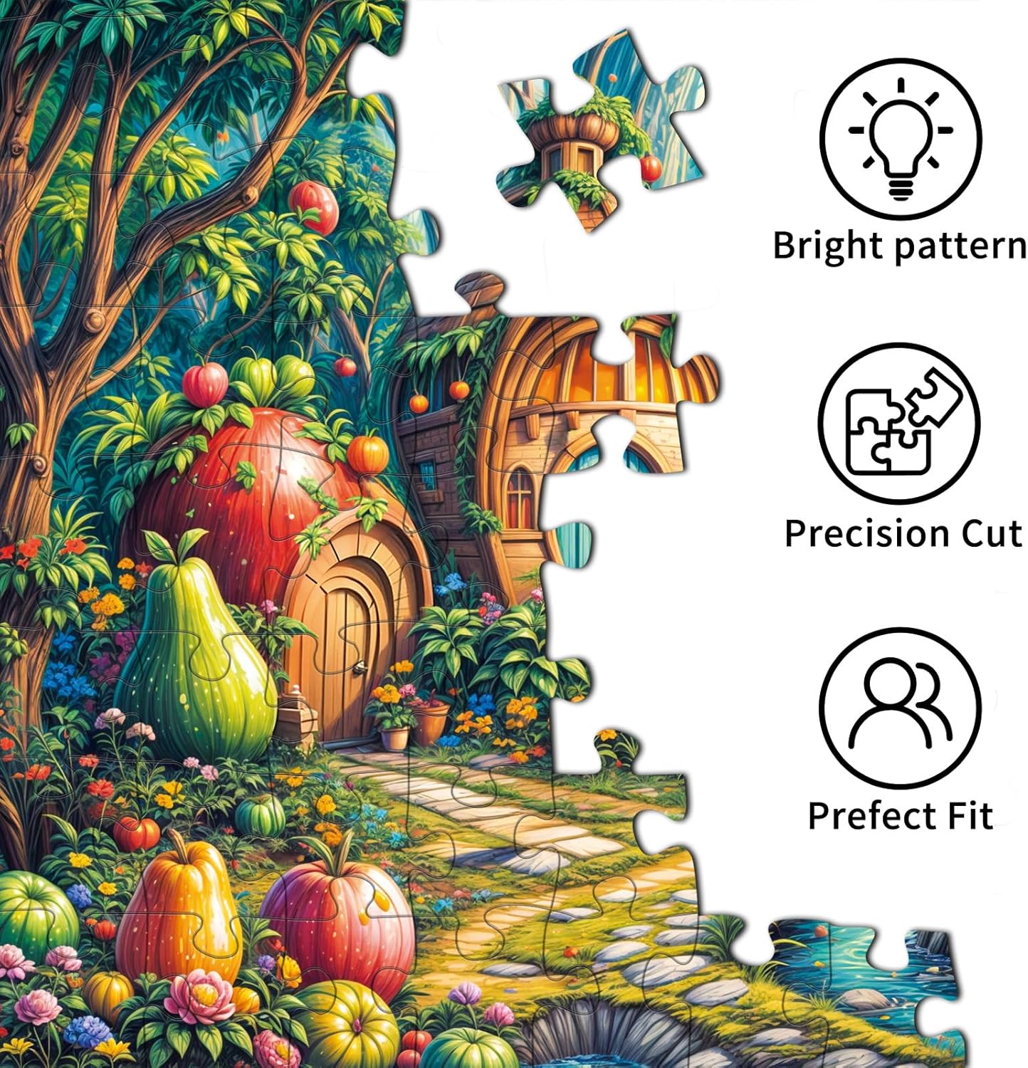 Thumbnail 5 de MOJIGE Puzzle mit 1000 Teilen „Obsthaus“ – Erwachsene & Familienrätsel