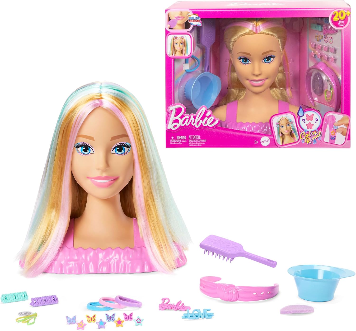 Barbie Busto para peinar ⭐️ con 20+ accesorios creativos