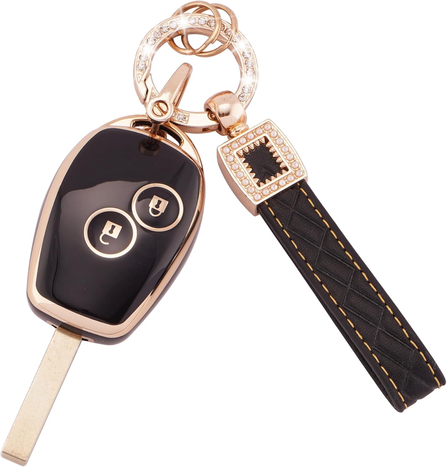 Thumbnail 6 de Koaudb Mercedes-Benz 3-Button Key Cover with Leather Lanyard and TPU Shell