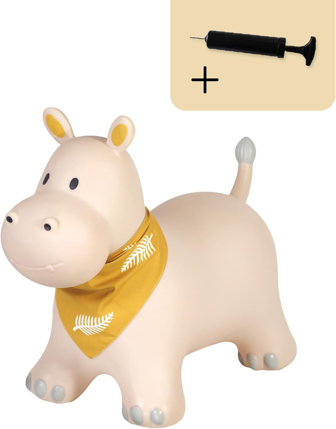 Thumbnail 6 de Kindsgut Animal Sauteur pour Enfants – Hippo, couleurs discrètes et finitions soignées (Pompe incluse)