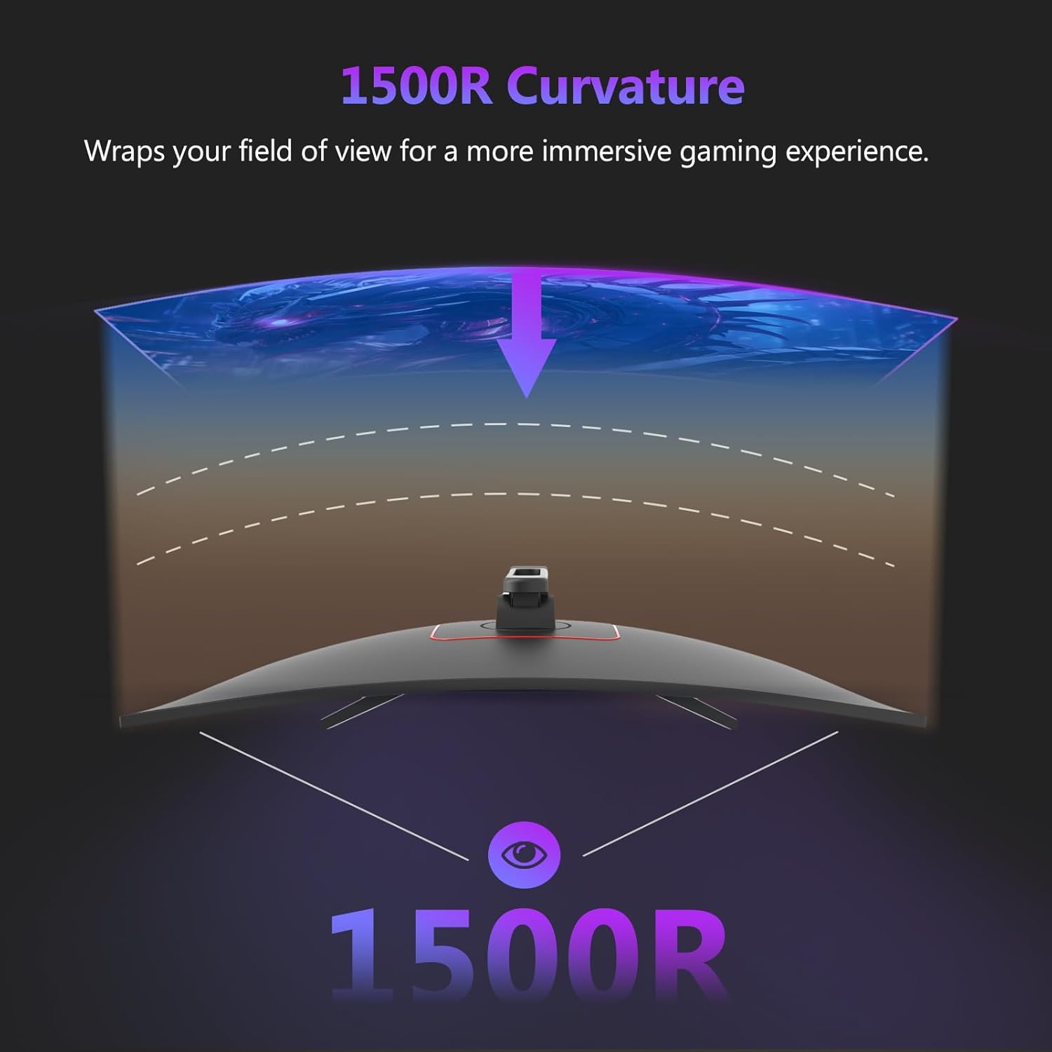 Detalle 2 de Z-Edge 27 Zoll Curved Gaming Monitor 300Hz