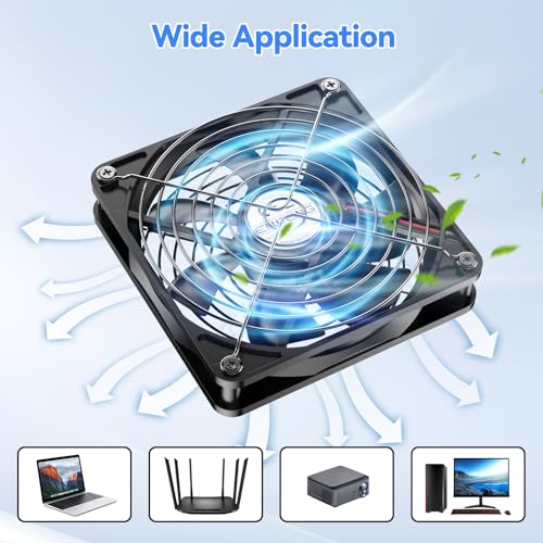 Detalle de ELUTENG 140mm USB-C Fan: 3-Speed Portable Cooling for Small Form Factors