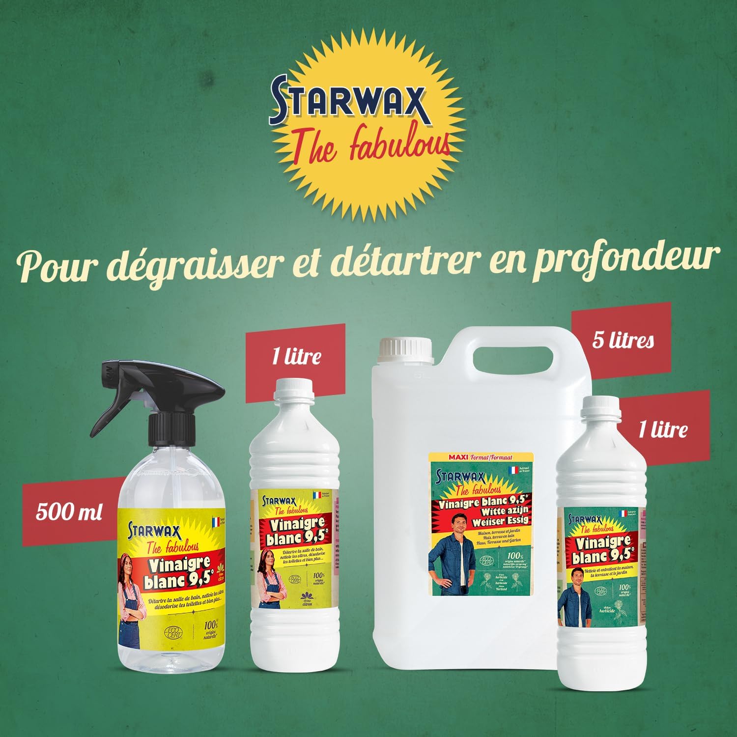 Thumbnail 4 de STARWAX THE FABULOUS Vinaigre Blanc Ménager 9,5° – 6 L | Multi-usage et 100% naturel