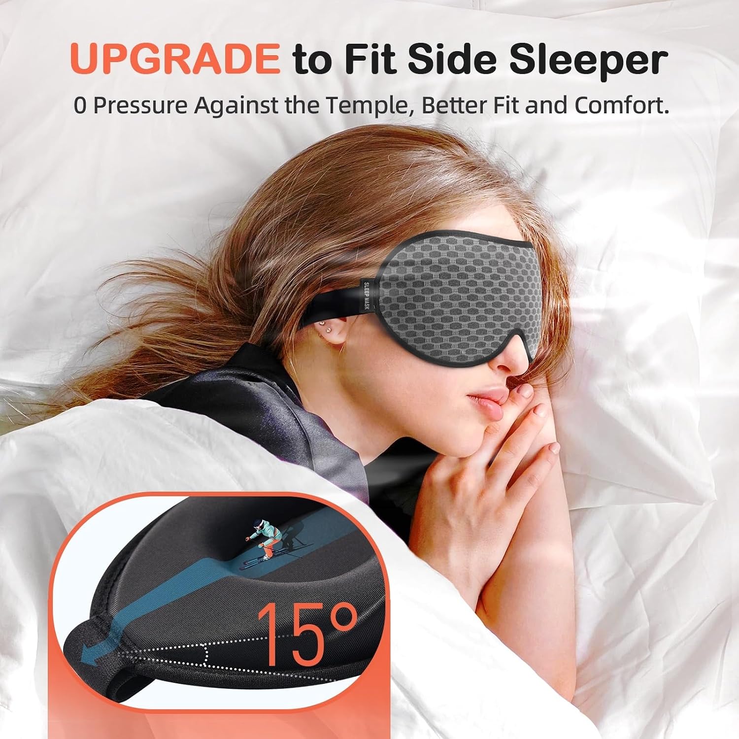Detalle 2 de INNELO Sleep Mask with Ice Silk Lining