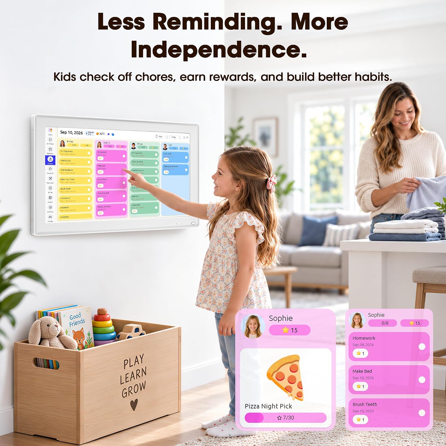 Detalle de Everblog E1 HomeCal 21.5-Inch Digital Family Calendar with Touchscreen