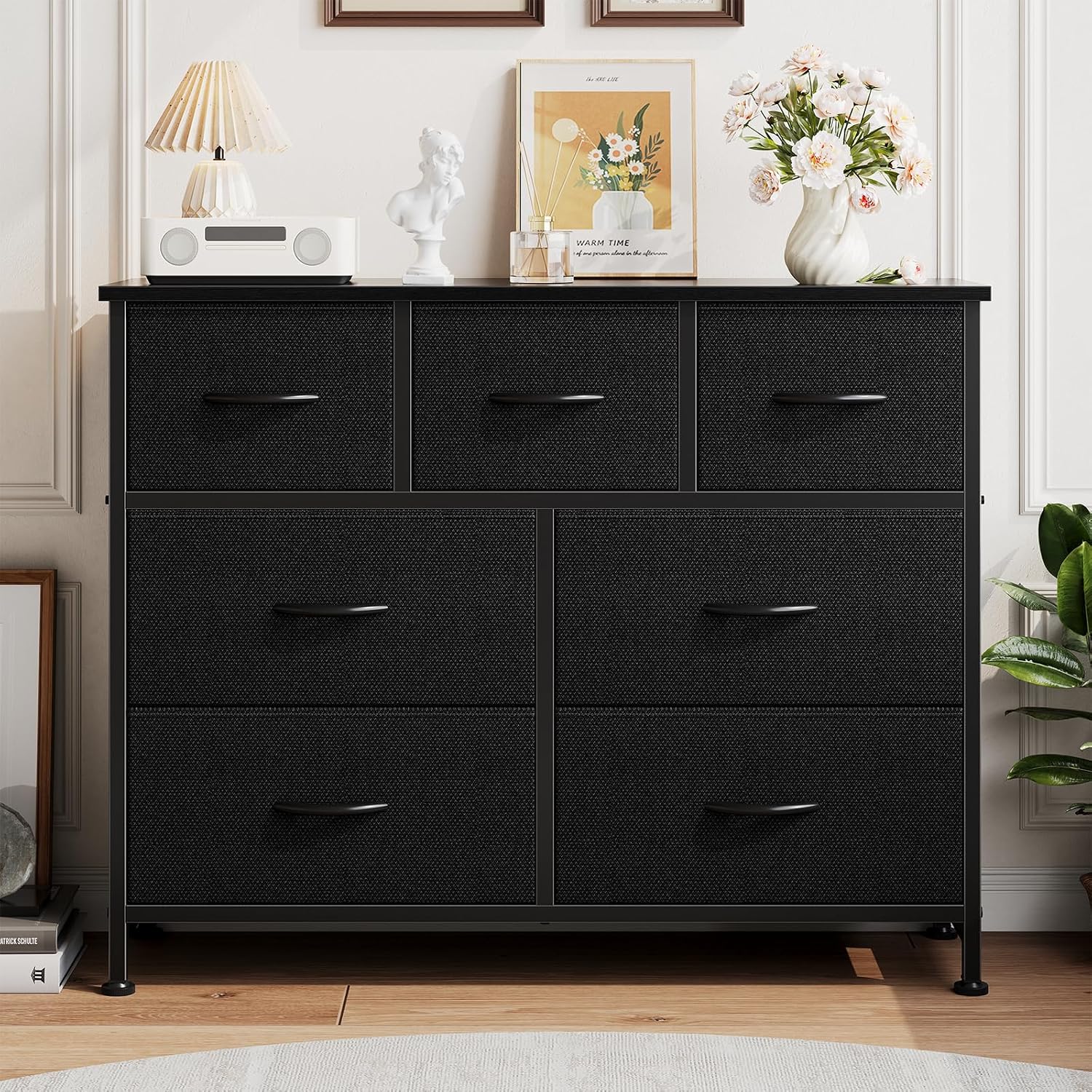Thumbnail 1 de HAPPYMONT Fabric Dresser with 7 Drawers