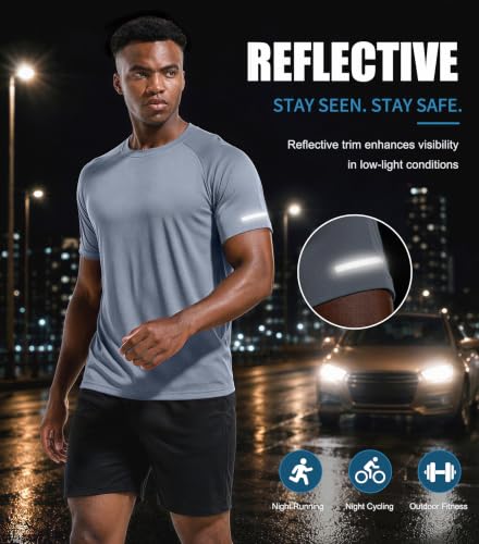 Detalle de Boyzn 7 Pack: Dry-Fit Short Sleeve Gym T-Shirts for Men