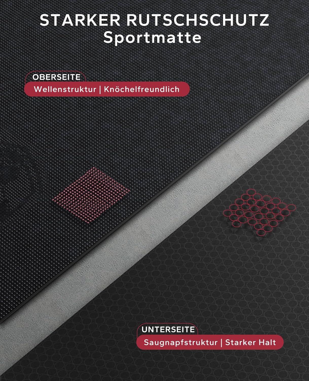 Thumbnail 3 de HAPBEAR Yogamatte XXL – Breit, rutschfest, 213 cm