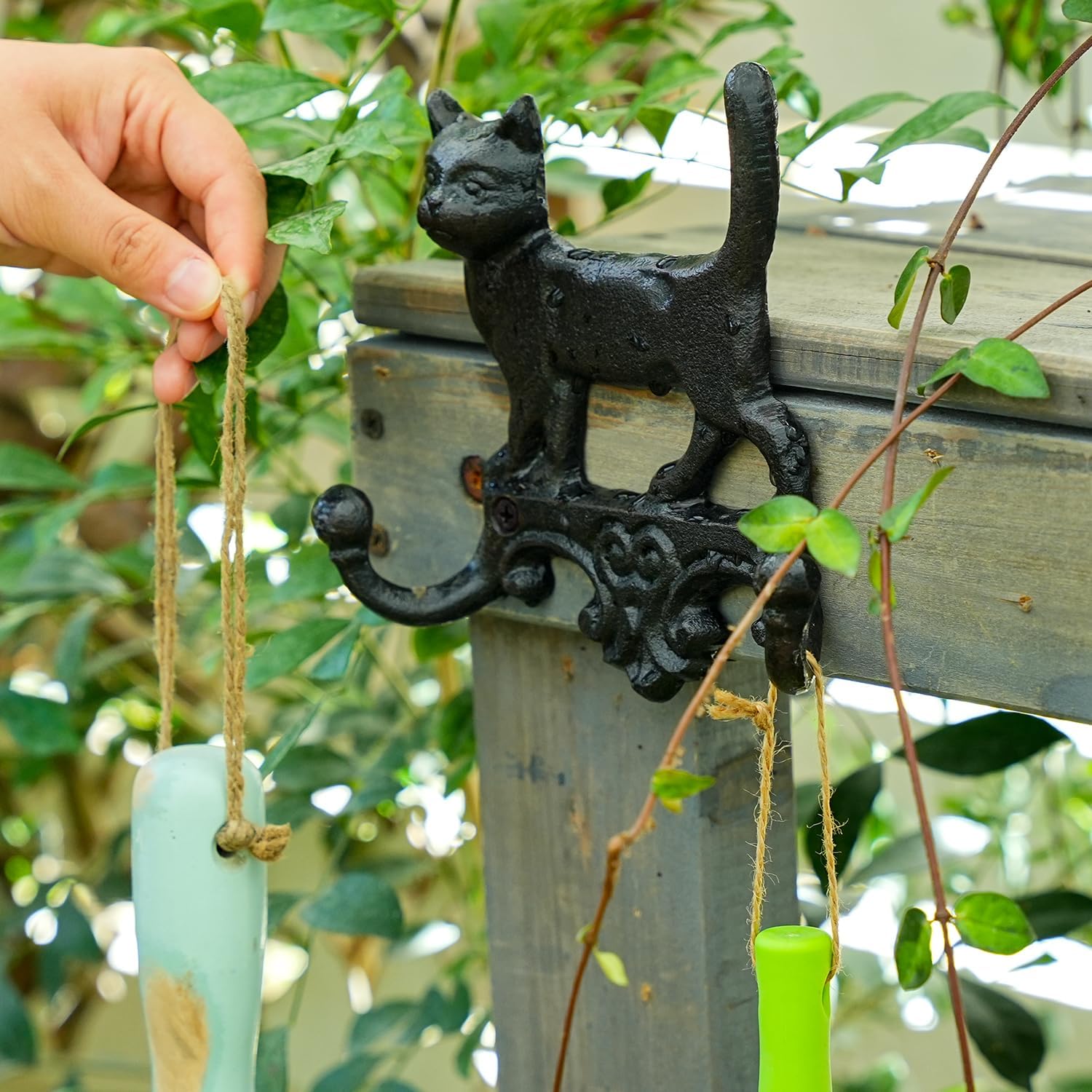 Detalle de Sungmor Cat Wall Hooks, Cast Iron