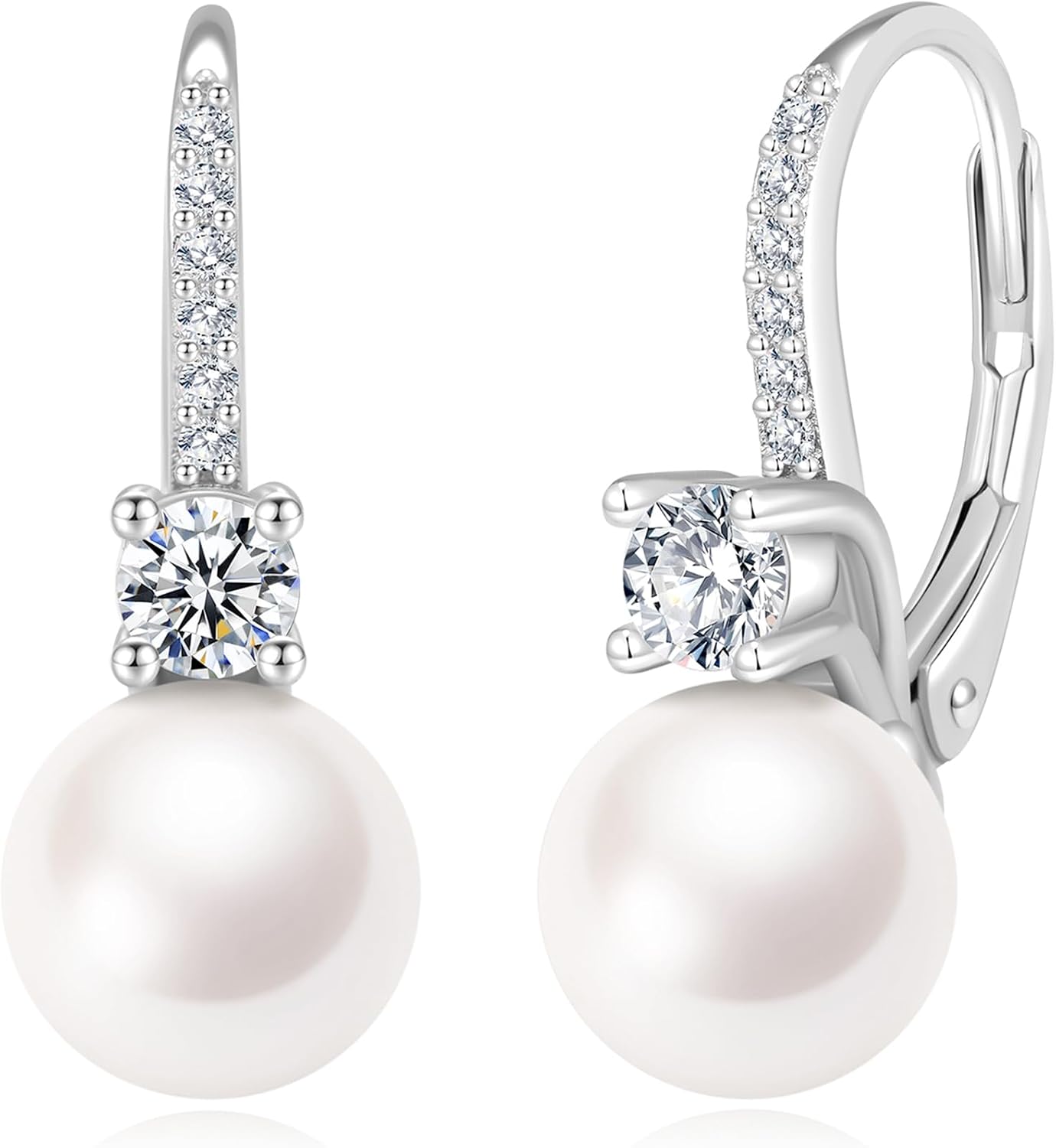 Detalle de BAMIKI Pearl Drop Earrings 8mm Pearls