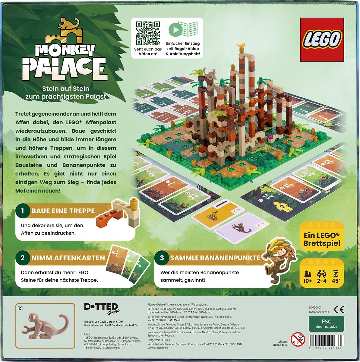 Detalle 2 de Asmodees Monkey Palace Brettspiel für 2-4 Spieler 🎲