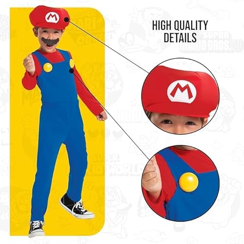 Thumbnail 6 de Disguise Super Mario - Disfraz Super Mario Oficial - Incluye Bigote y Gorro - Talla S de 4/6 Años