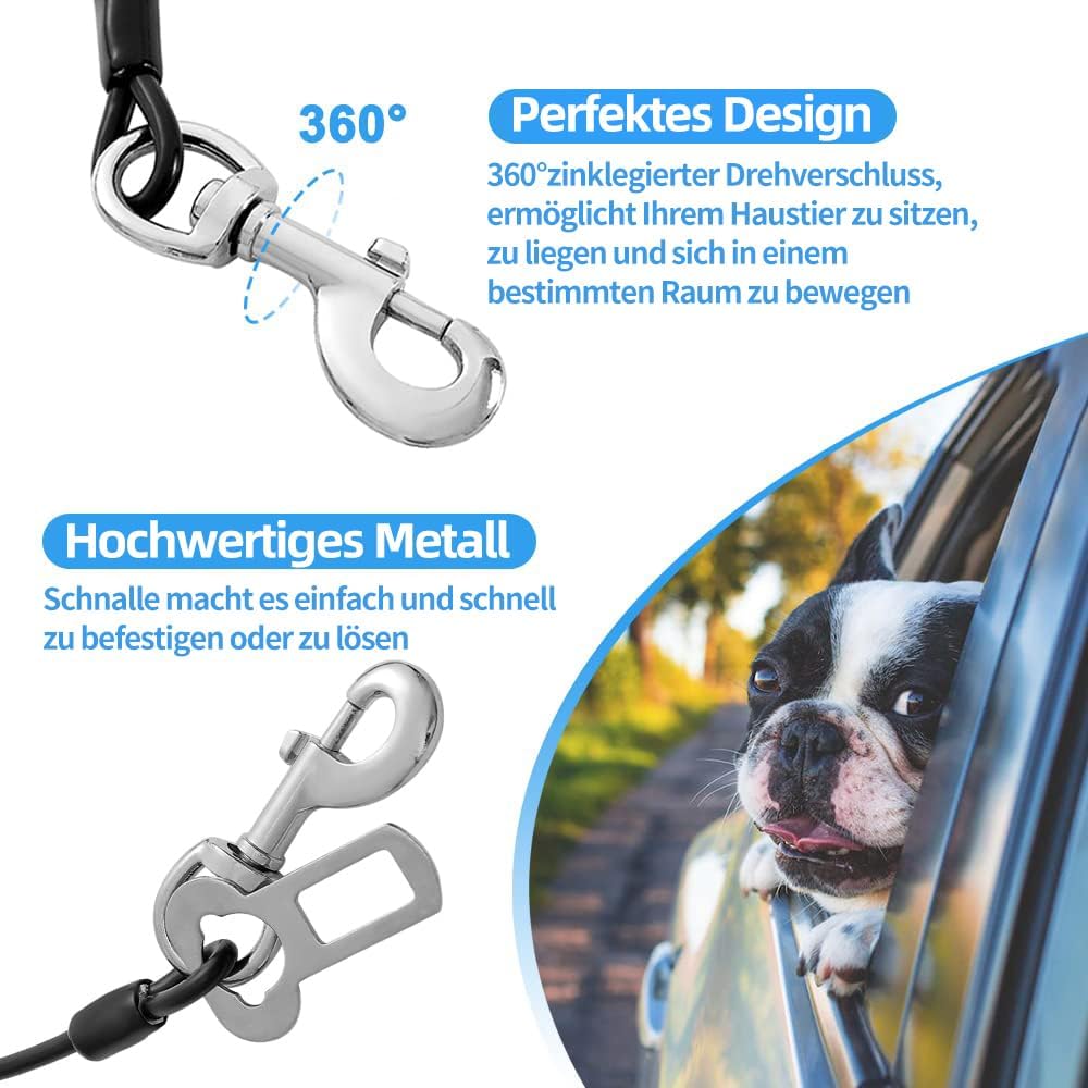 Thumbnail 1 de Mi Metty Anschnallgurt Hund Auto – Sicherheitsgurt aus Stahldraht, 3 Größen