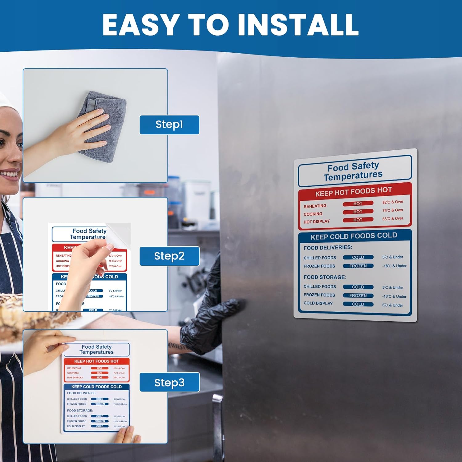 Thumbnail 4 de Complete Kitchen Safety Signs Set 68-piece kit 🧾