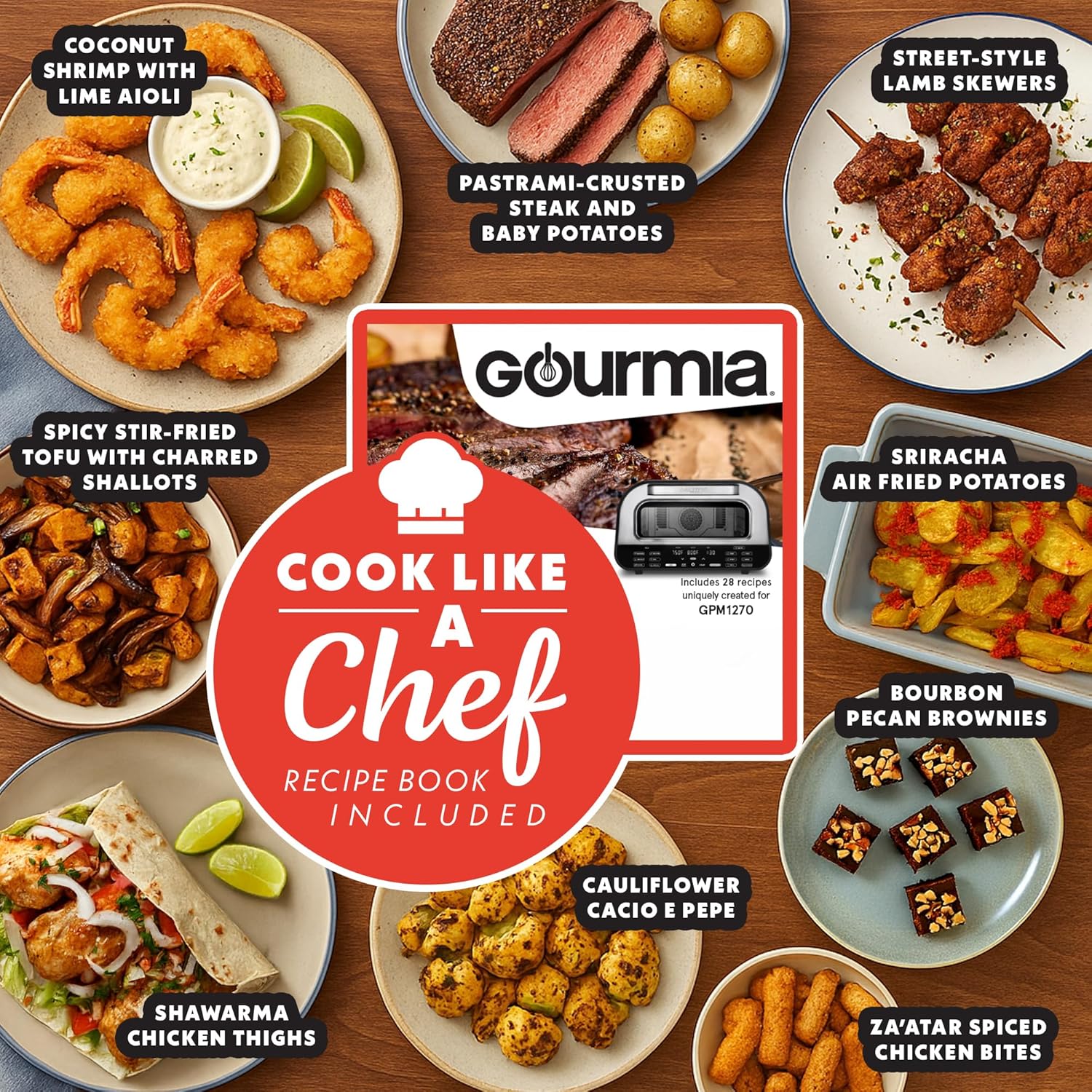 Thumbnail 4 de Gourmia Indoor Pizza Oven Air Fryer Toaster 1800W
