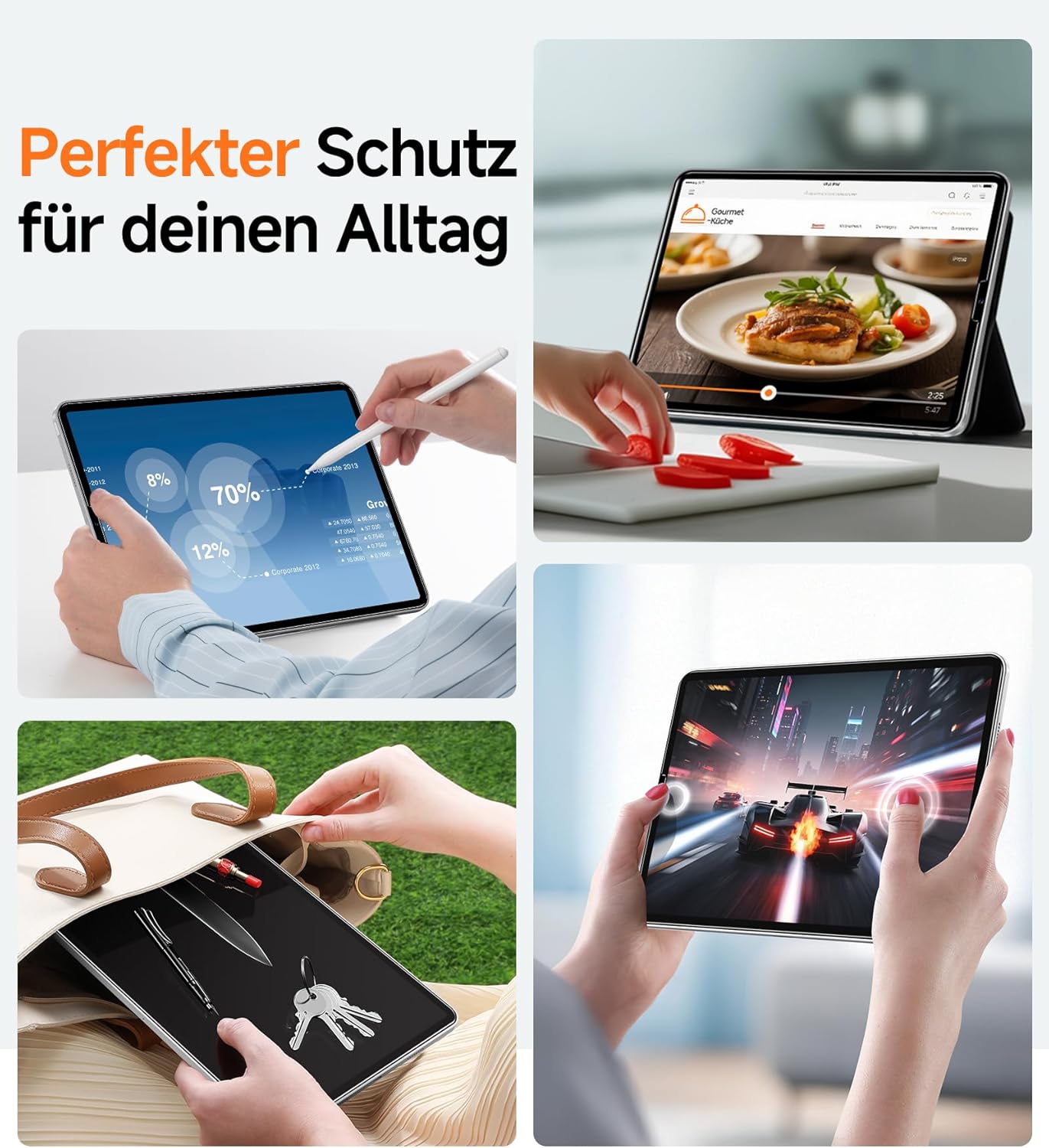 Thumbnail 3 de SMARTDEVIL 2er Schutzfolie aus gehärtetem Glas für iPad Air 5./4. Gen. 10,9" & iPad Pro 11" – Kratzfest, blasenfrei, ultrascharf