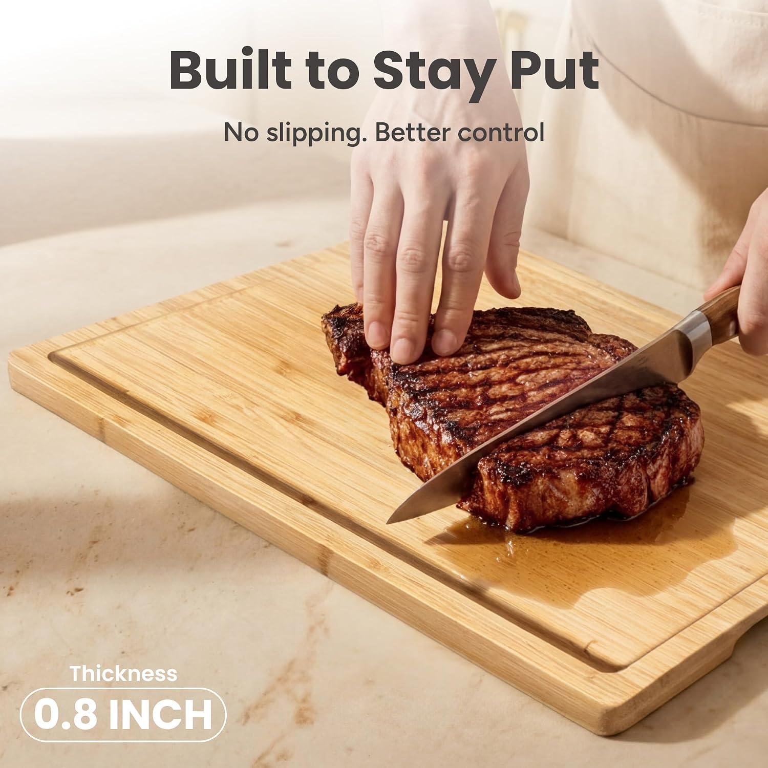 Detalle 2 de SMIRLY Bamboo Cutting Board Set with Holder