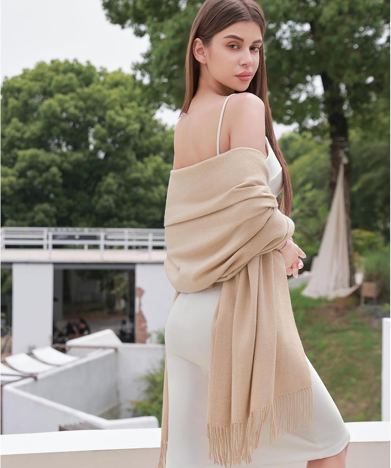 Thumbnail 3 de RIIQIICHY pashmina scarf, 200 cm