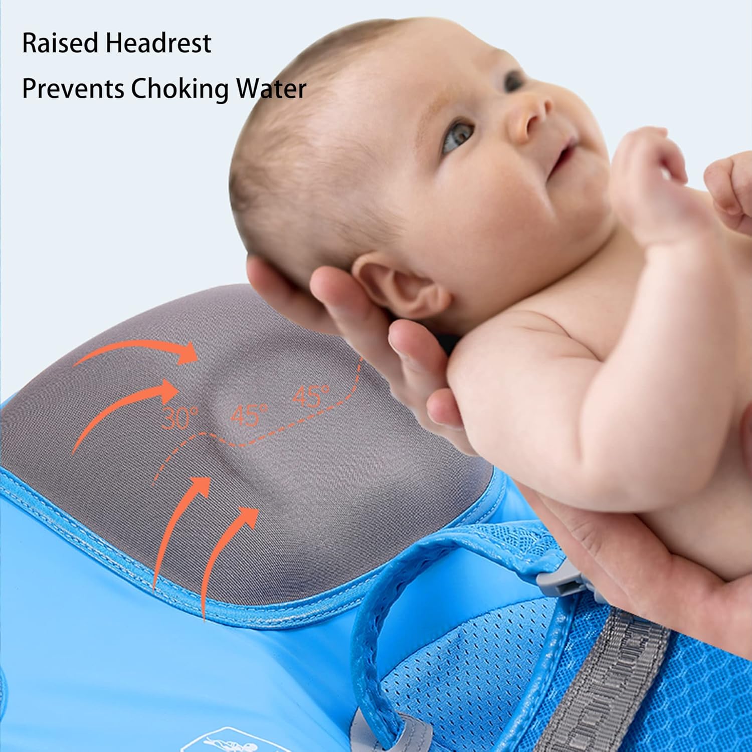 Thumbnail 4 de Luckclubtojoy Mambobaby Floats with Canopy & Tail (Non-Inflatable Baby Float) — Narwhal-Blue