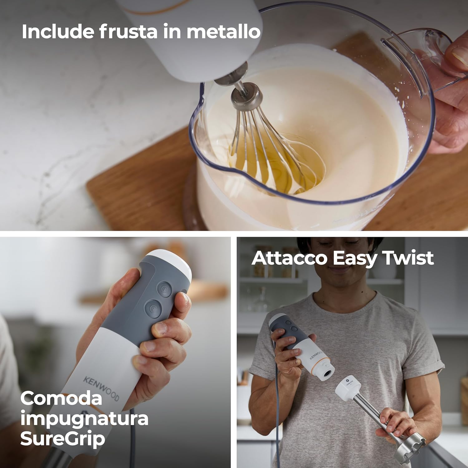 Thumbnail 3 de Kenwood Triblade XL HBM40.002WH Frullatore ad immersione: potenza, ergonomia e versatilità in un kit XL
