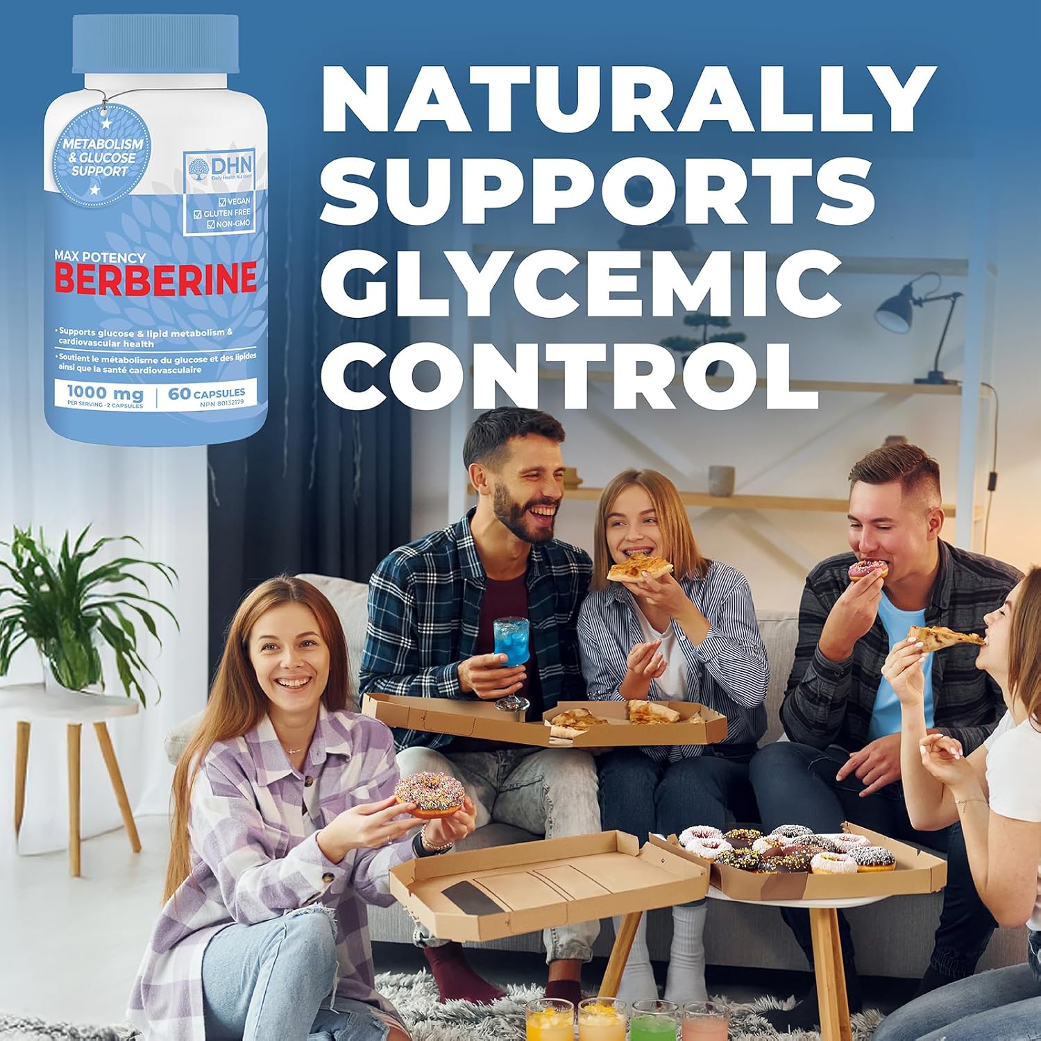 Detalle de Berberine supplement 500 mg capsules