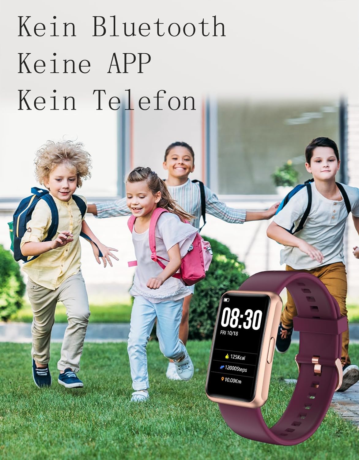 Thumbnail 1 de HUAKUA Schrittzähler Uhr – 1,47 Zoll Display, autonomer Fitness Tracker ohne Smartphone