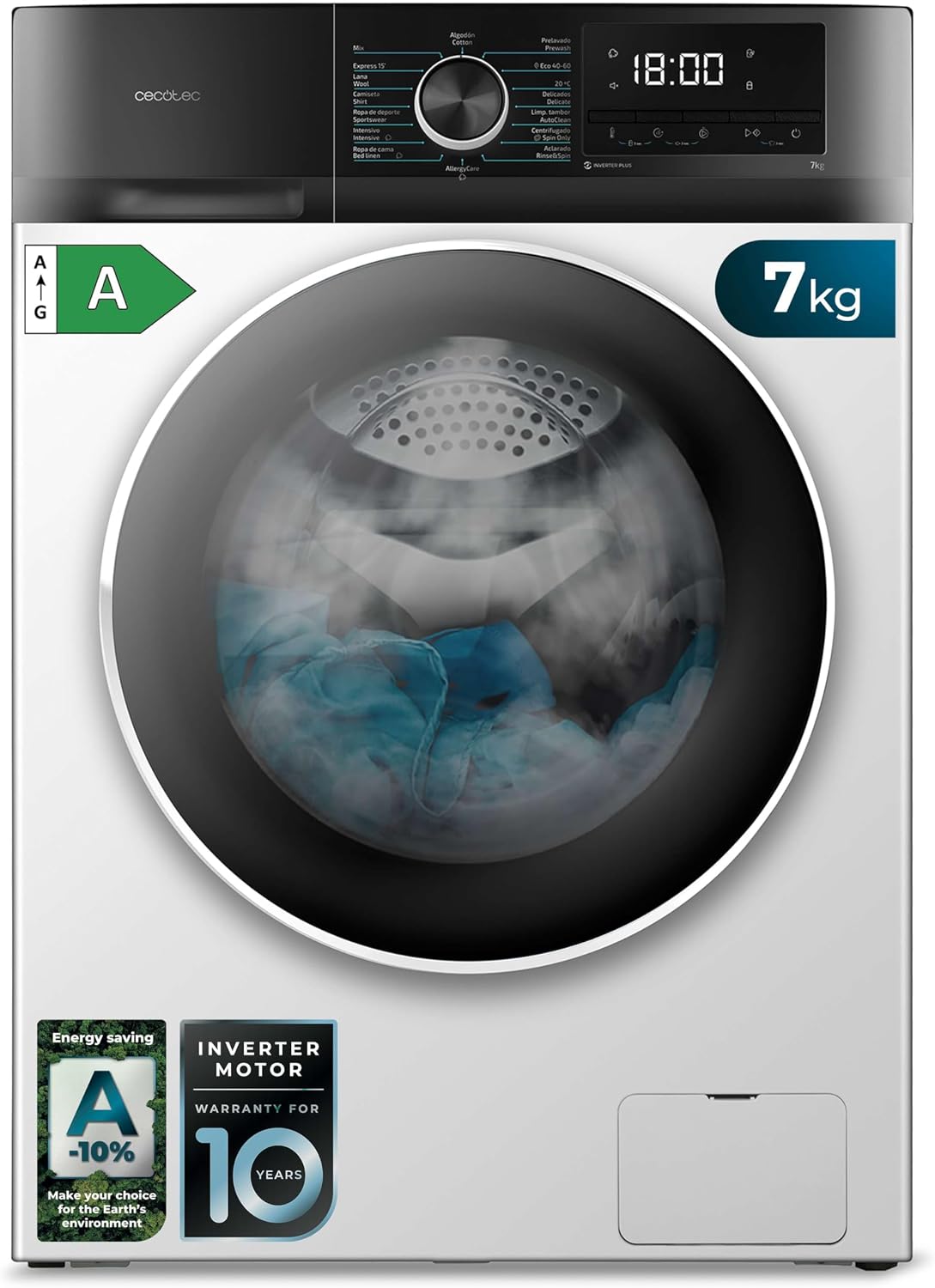 Thumbnail 3 de Cecotec Bolero DressCode 7500 Inverter Steel 🧺 16 Programas