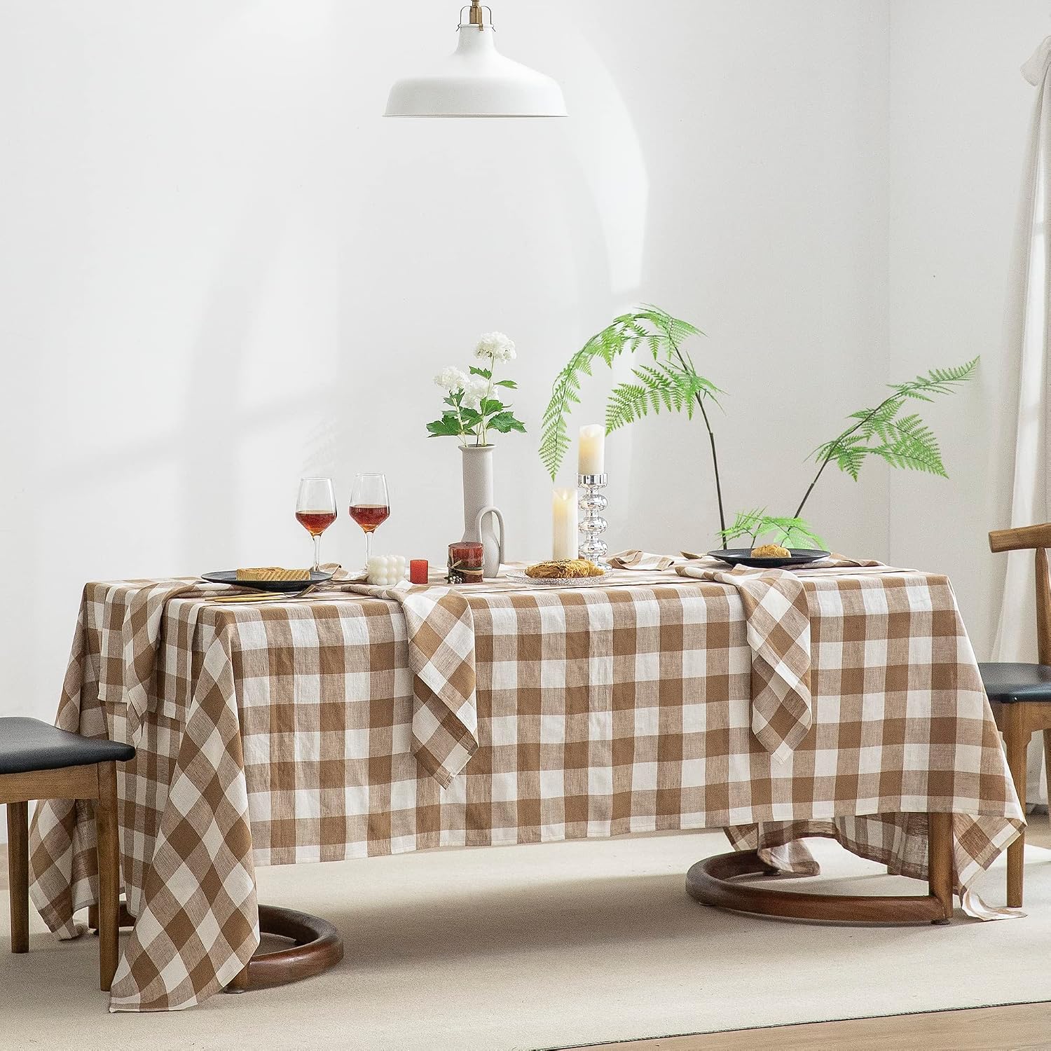 Detalle de EVERLY Linen Tablecloth 60x108 in ๐ฝ