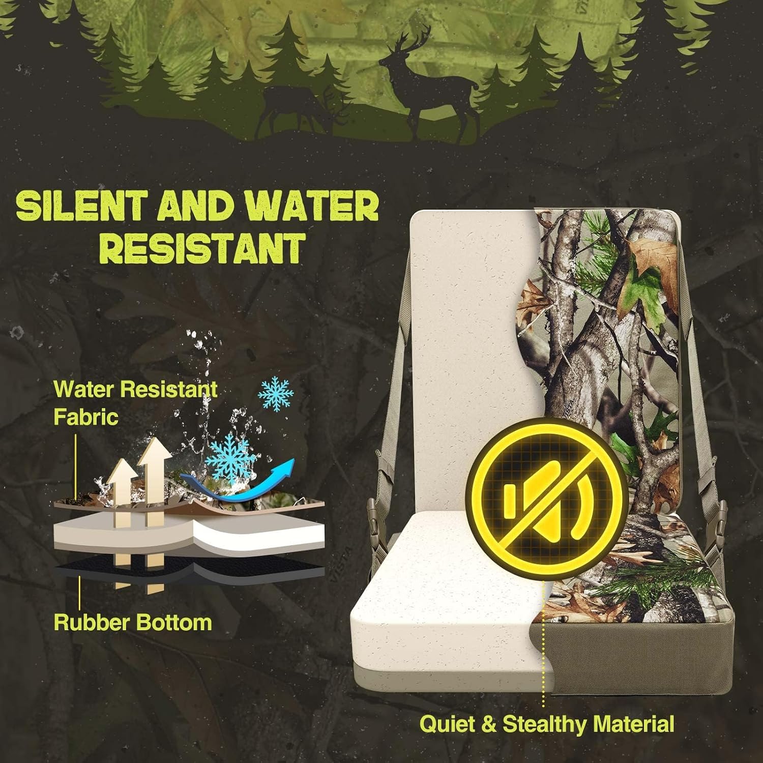 Thumbnail 2 de TIDEWE JP-199 Heated Hunting Seat Cushion with Backrest, 3 Heat Levels