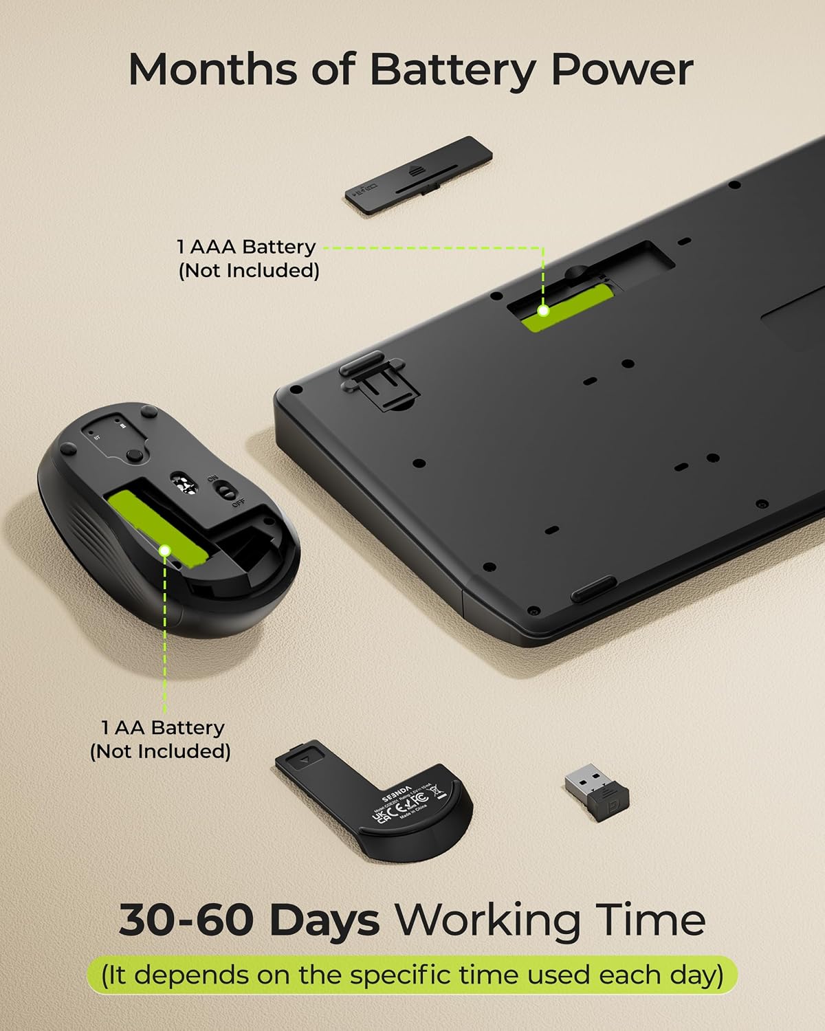 Thumbnail 5 de seenda COE200 Wireless Keyboard and Mouse 2400 DPI