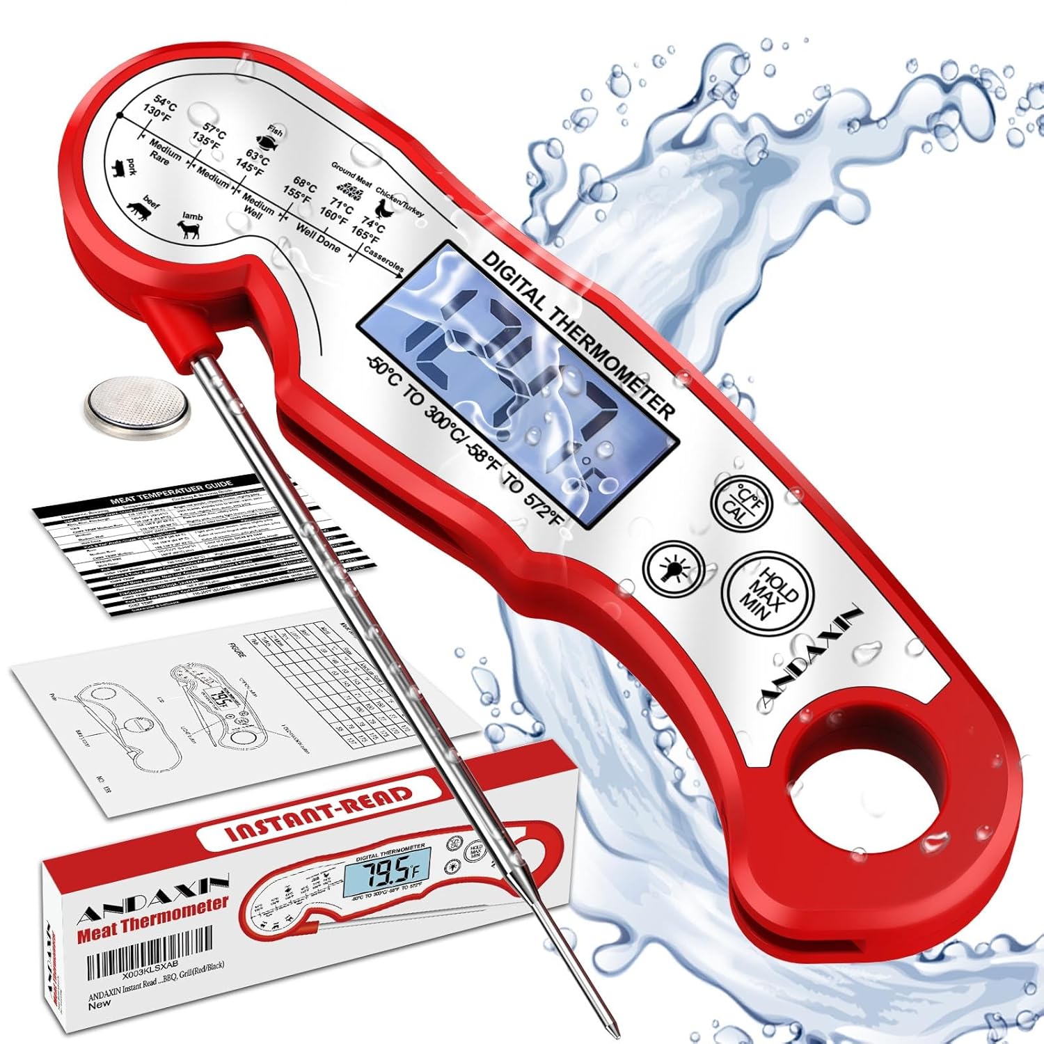 Thumbnail 6 de ANDAXIN Meat Thermometer 1°F 🍖