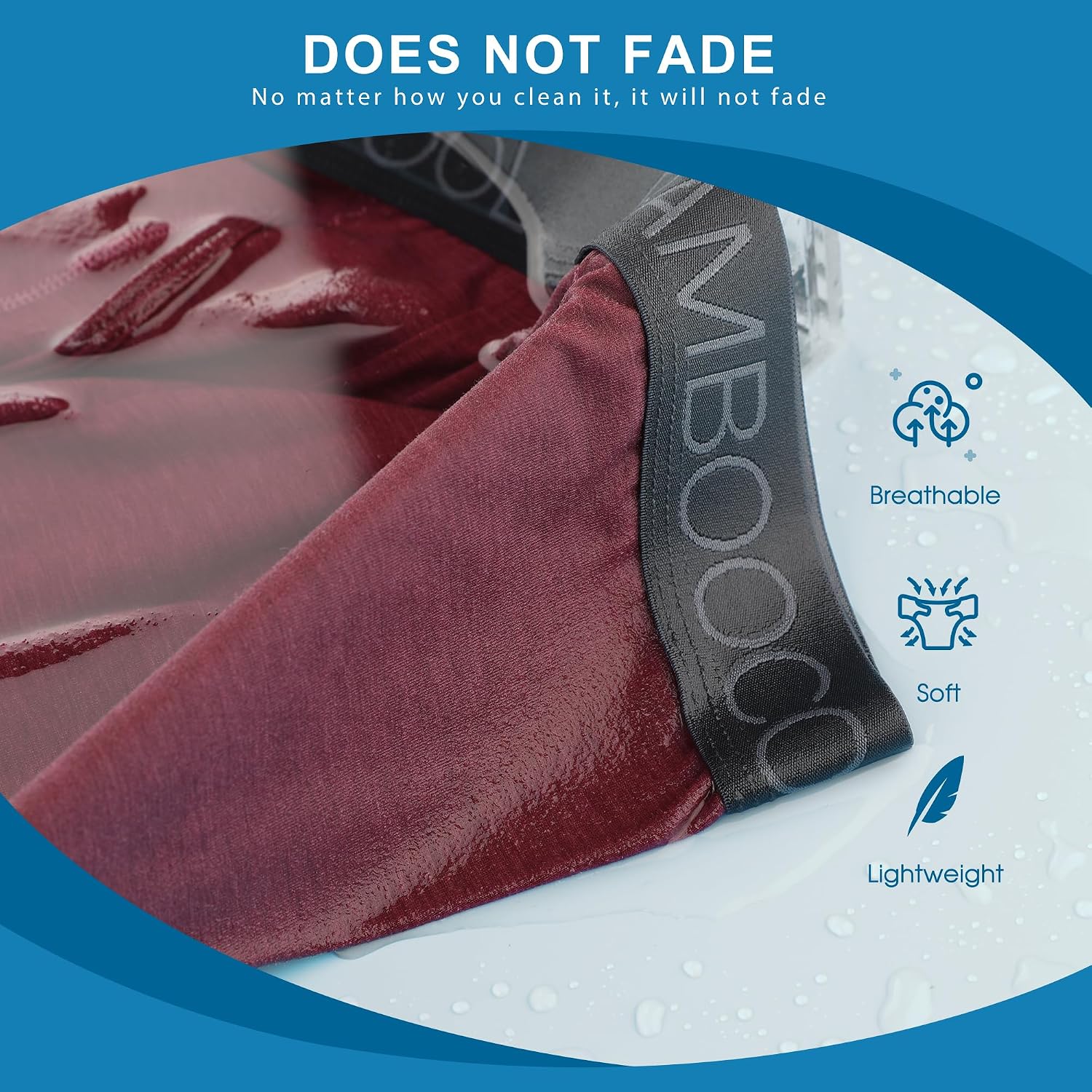 Detalle 1 de BAMBOO COOL Men's Boxer Briefs, Bamboo Fabric