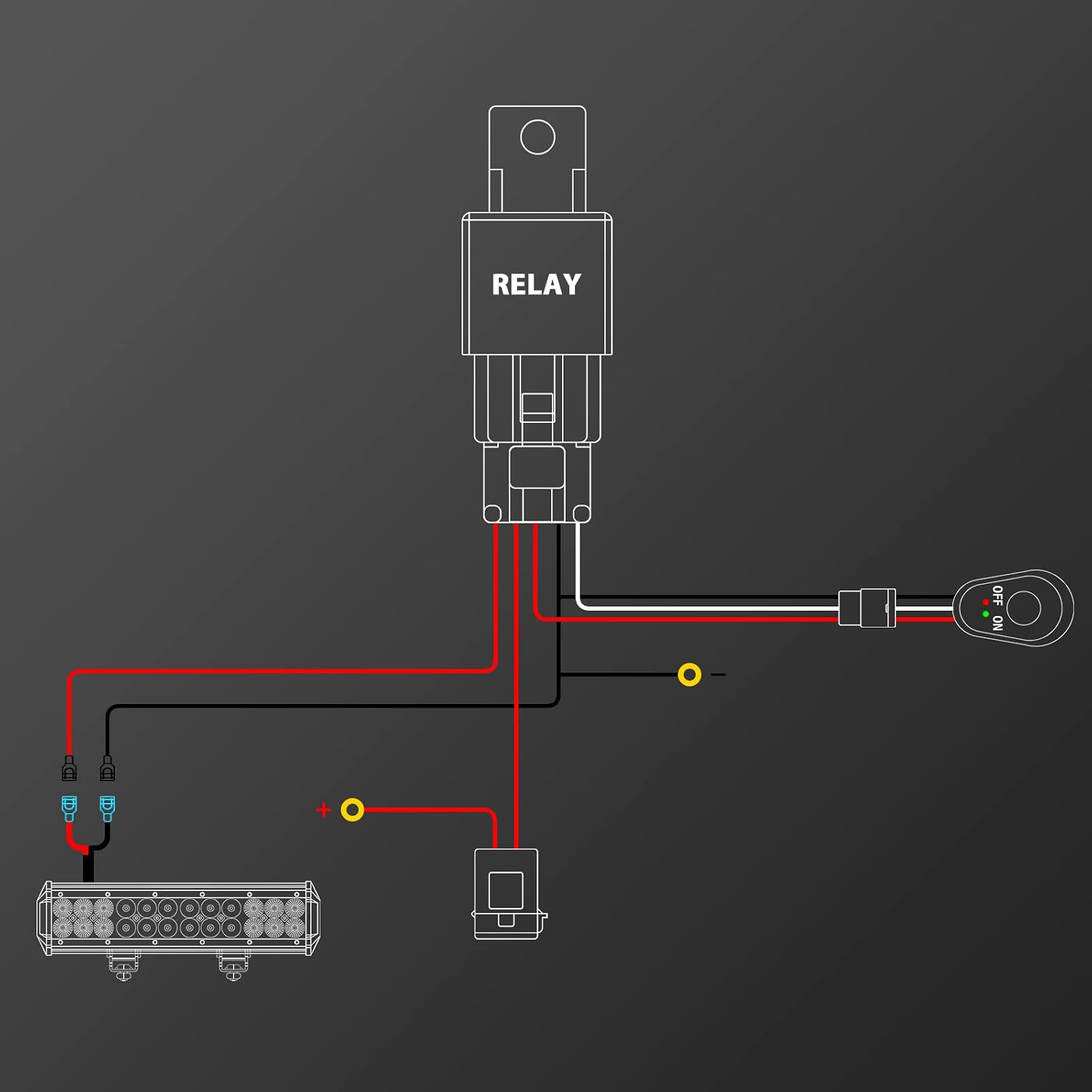 Thumbnail 6 de Willpower LED light bar wiring harness with DT connector