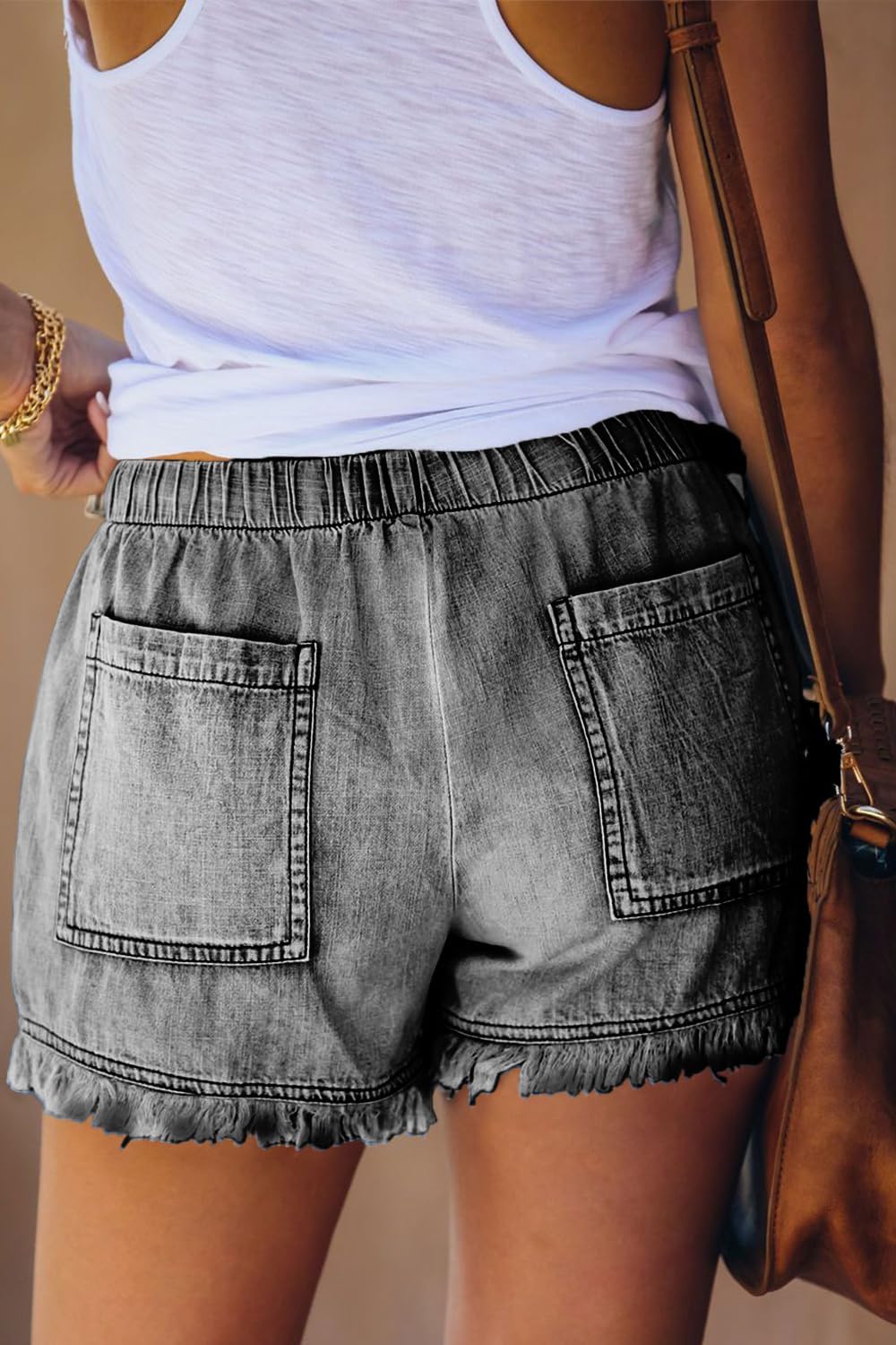 Thumbnail 1 de YOCUR Women's Lightweight Shorts: Casual Baggy Comfort with Drawstring Elastic Waist