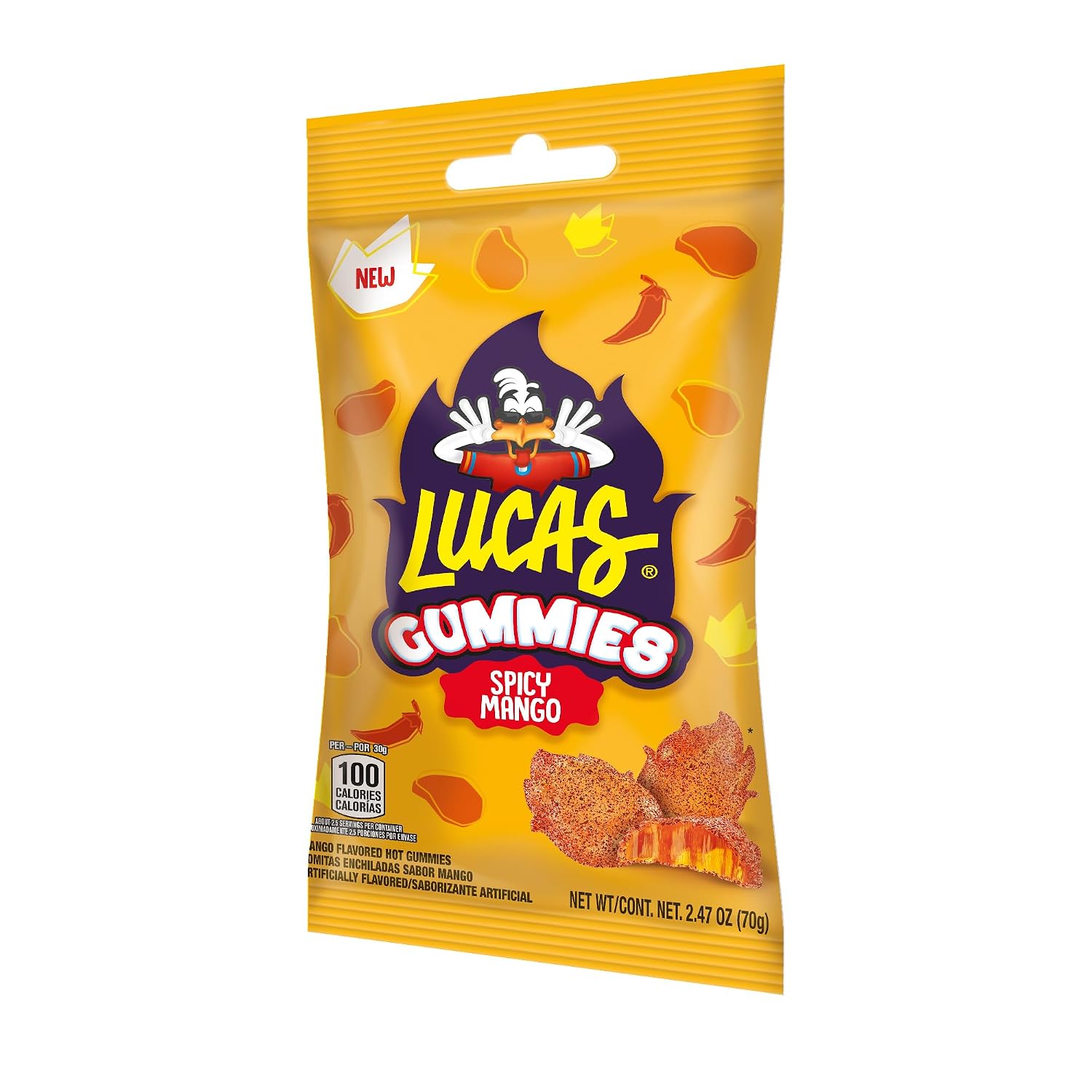 Detalle 1 de Lucas Spicy Mango Gummies, 12-Pack, 29.6 oz