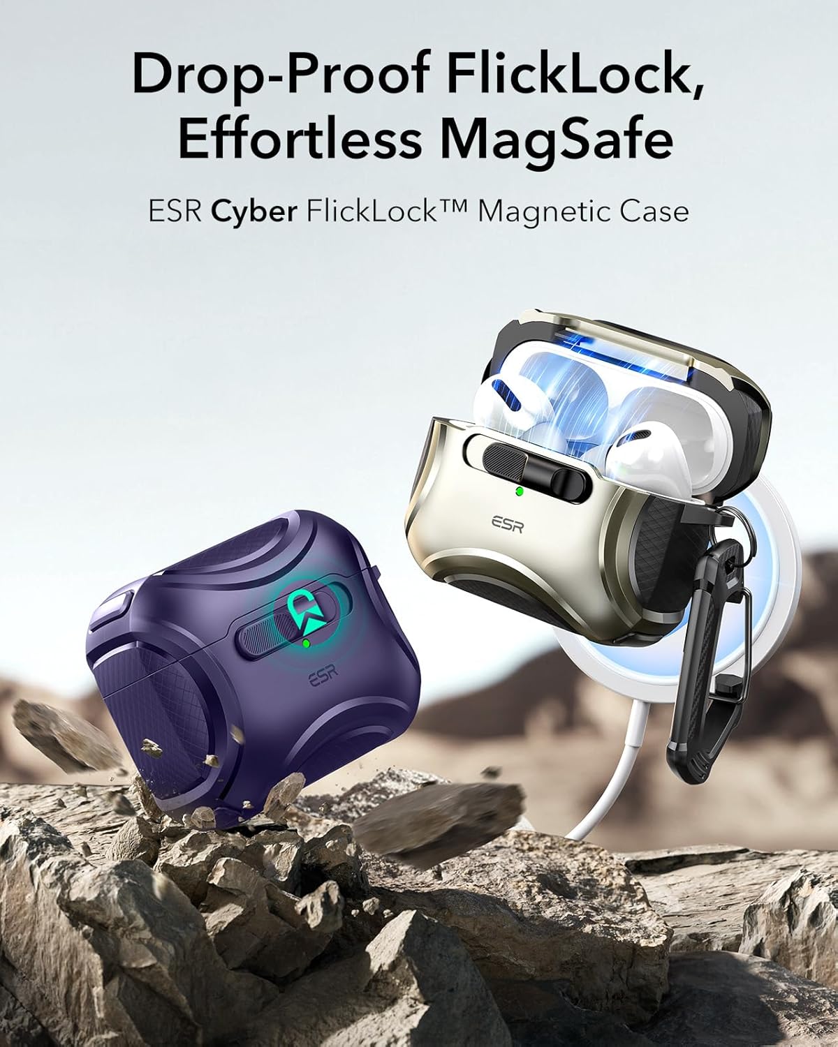 Thumbnail 2 de ESR AirPods Pro 2 Case MagSafe, Drop-Proof