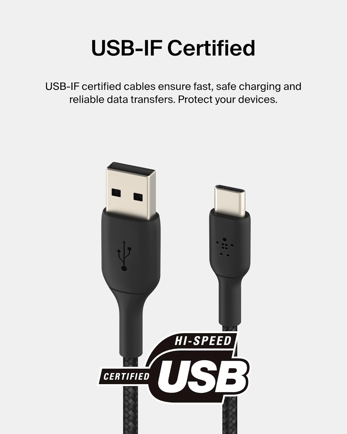 Thumbnail 2 de Belkin BoostCharge Braided USB-C Cable 3m